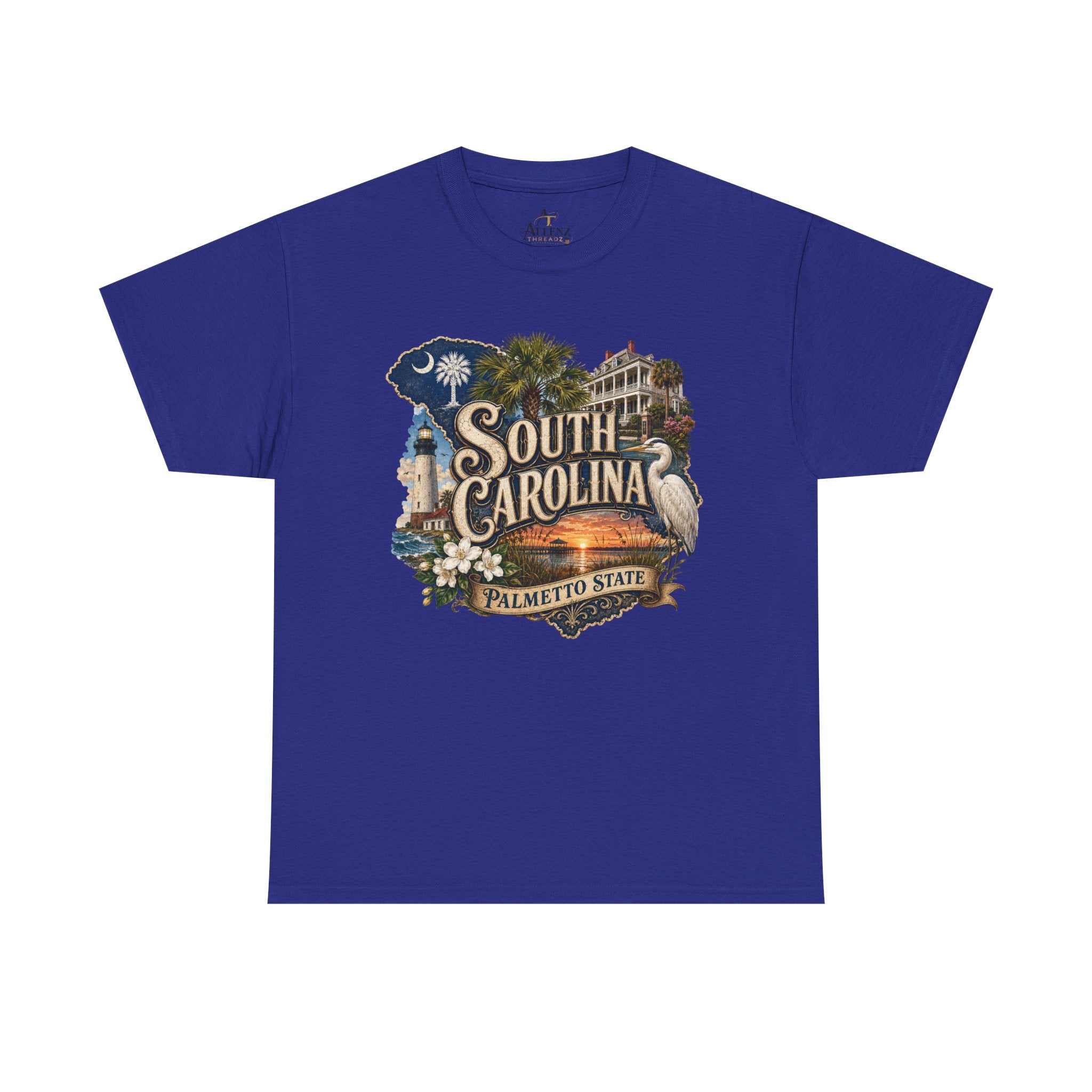 Unisex Heavy Cotton Tee🌴 South Carolina – Timeless Beauty of the Palmetto State 🌅🌊
