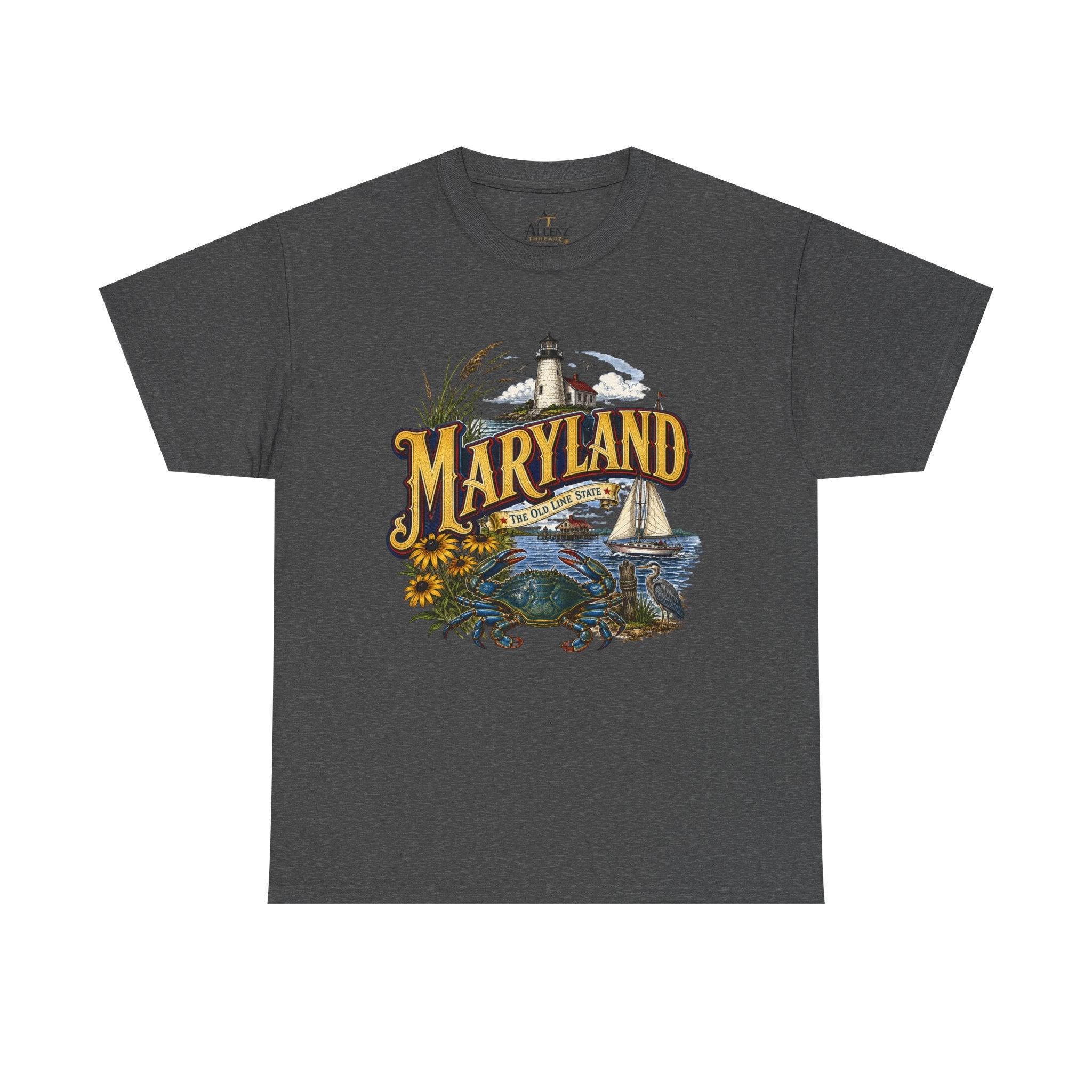 Unisex Heavy Cotton Tee🦀 Maryland – Coastal Pride and Chesapeake Charm 🦀