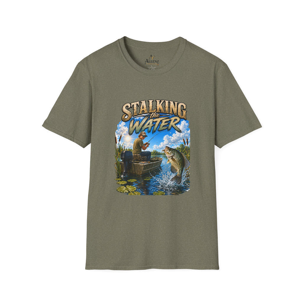 Stalking The Water Fishing Unisex Softstyle T-Shirt