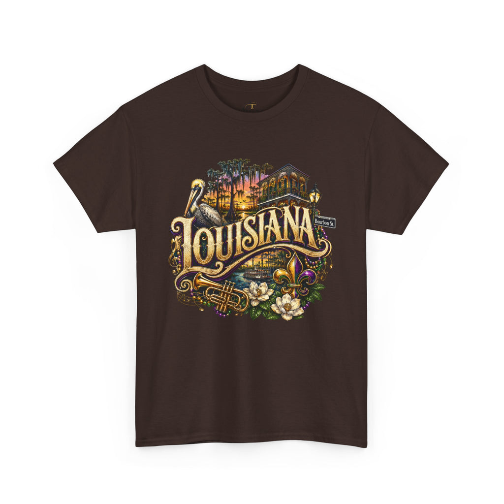 Unisex Heavy Cotton Tee 🎷 Louisiana – Jazz, Culture and Southern Soul 🎷