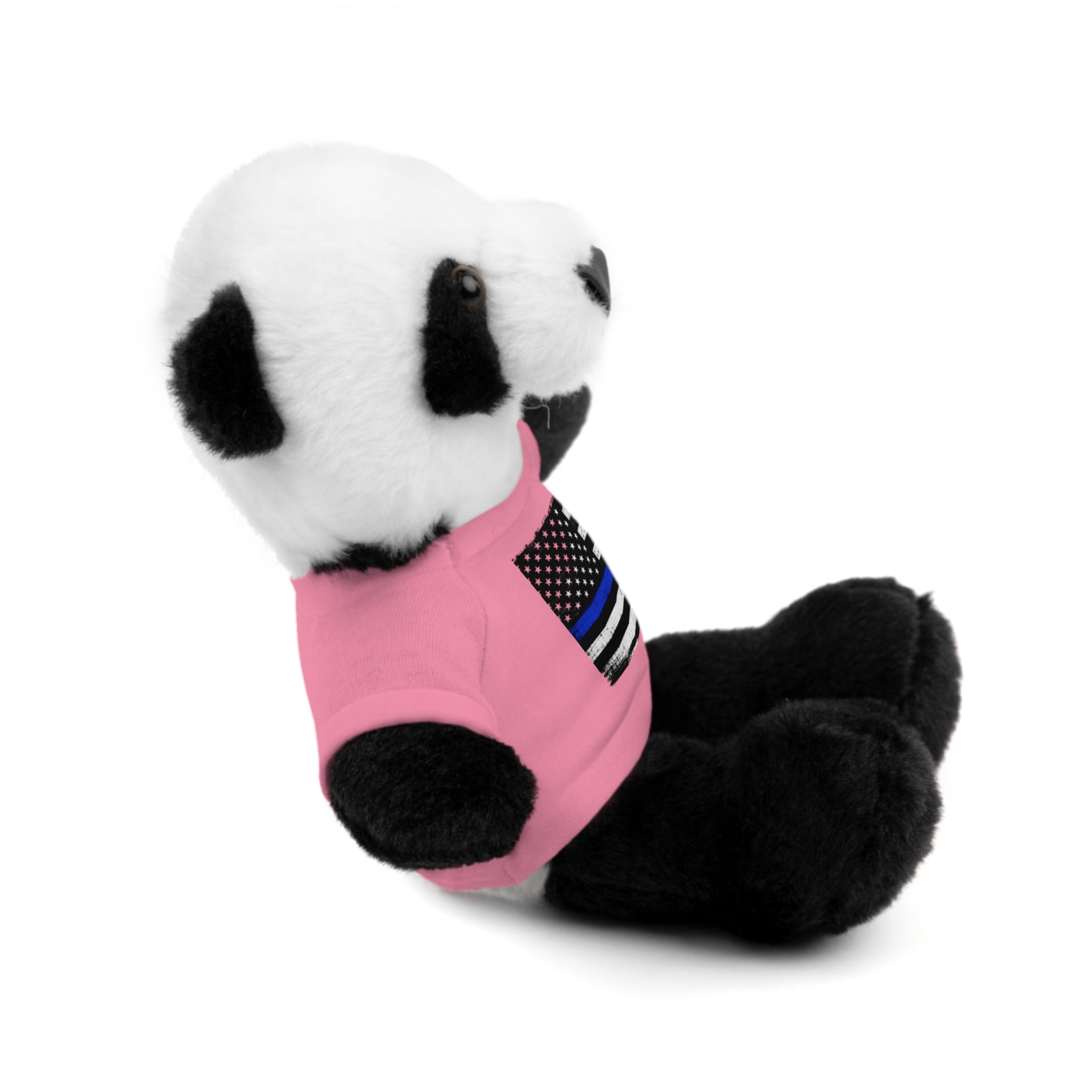 Kids Stuffed Animal with Thin Blue line flag Tee