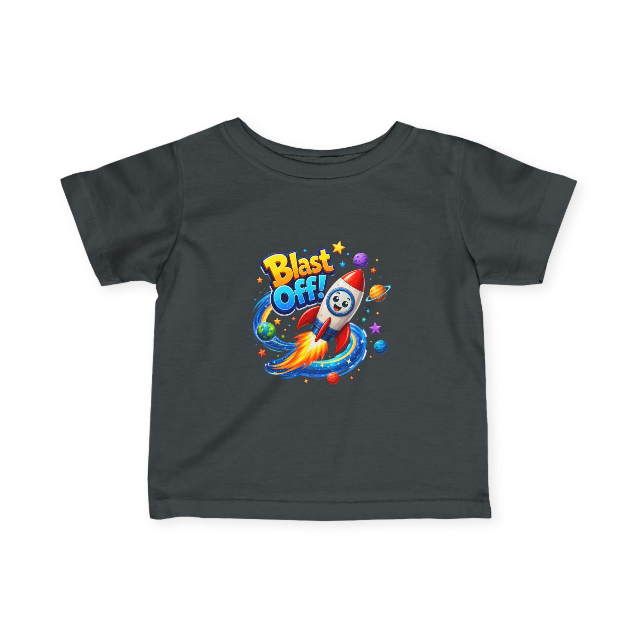 Blast Off Rocket Infant Fine Jersey Tee