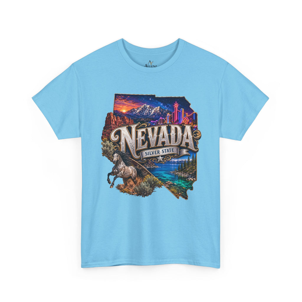 Unisex Heavy Cotton Tee🎰 Nevada – Desert Nights and Silver State Lights 🌵✨