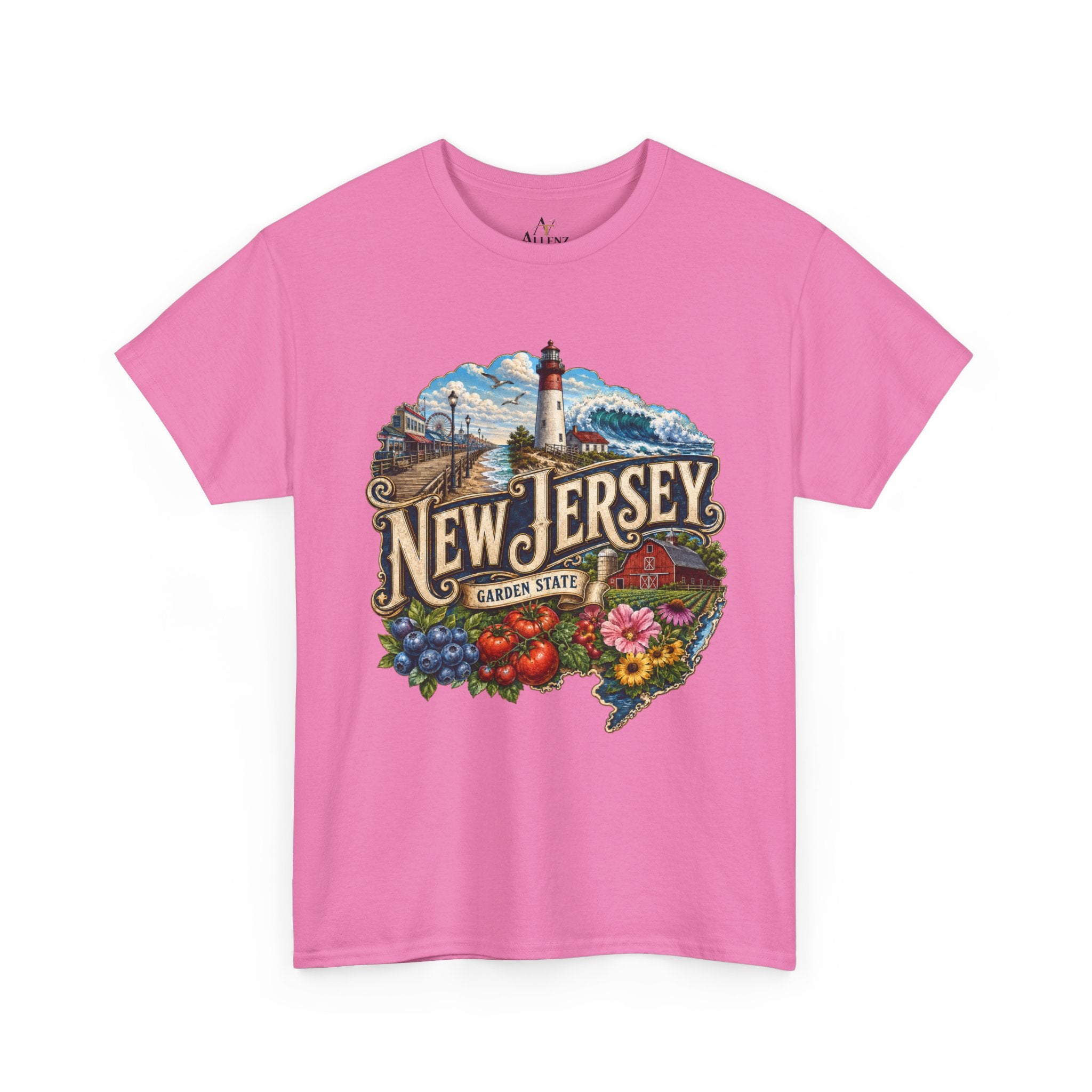 Unisex Heavy Cotton Tee🌊 New Jersey – Coastal Charm and Garden State Pride 🍅🫐