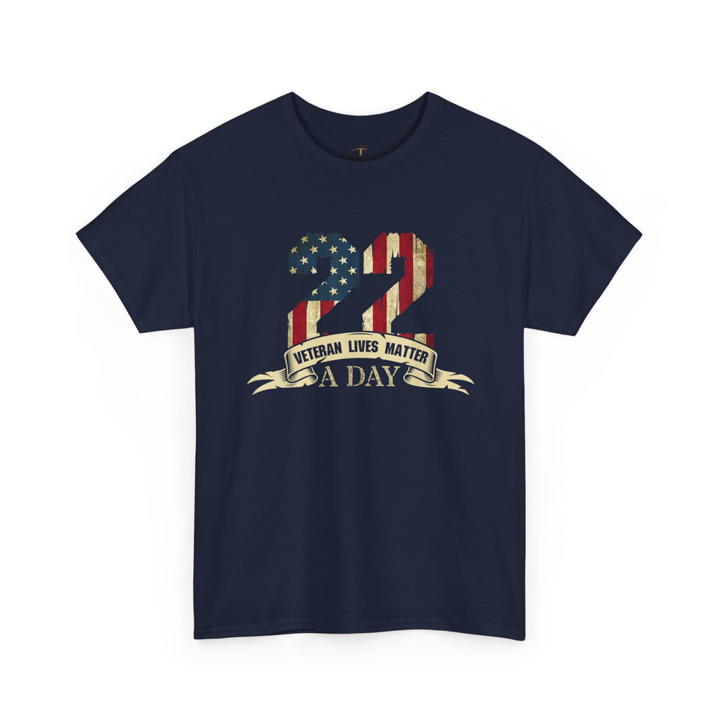 Unisex Heavy Cotton Tee 22 A Day – Veteran Lives Matter