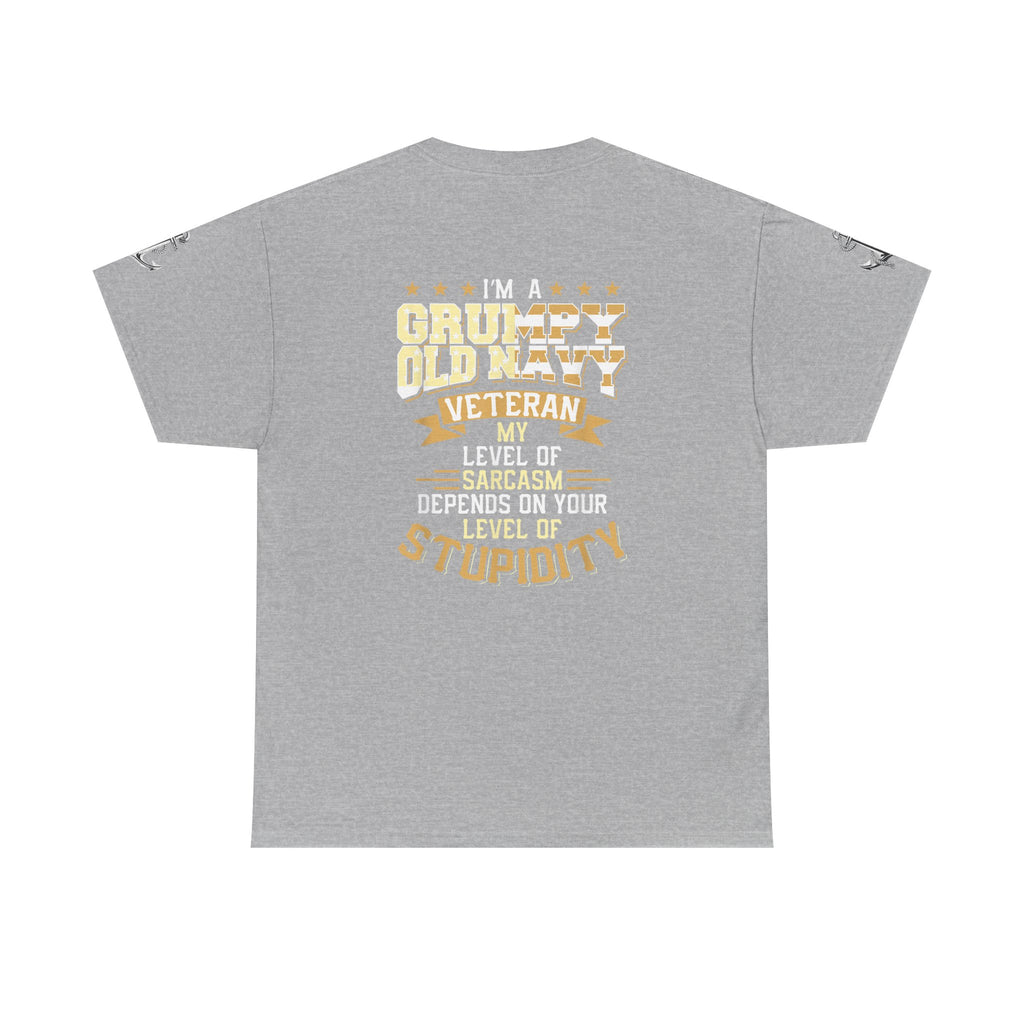 Unisex Heavy Cotton Tee⚓ “I’m A Grumpy Old Navy Veteran” Funny Veteran Shirt ⚓
