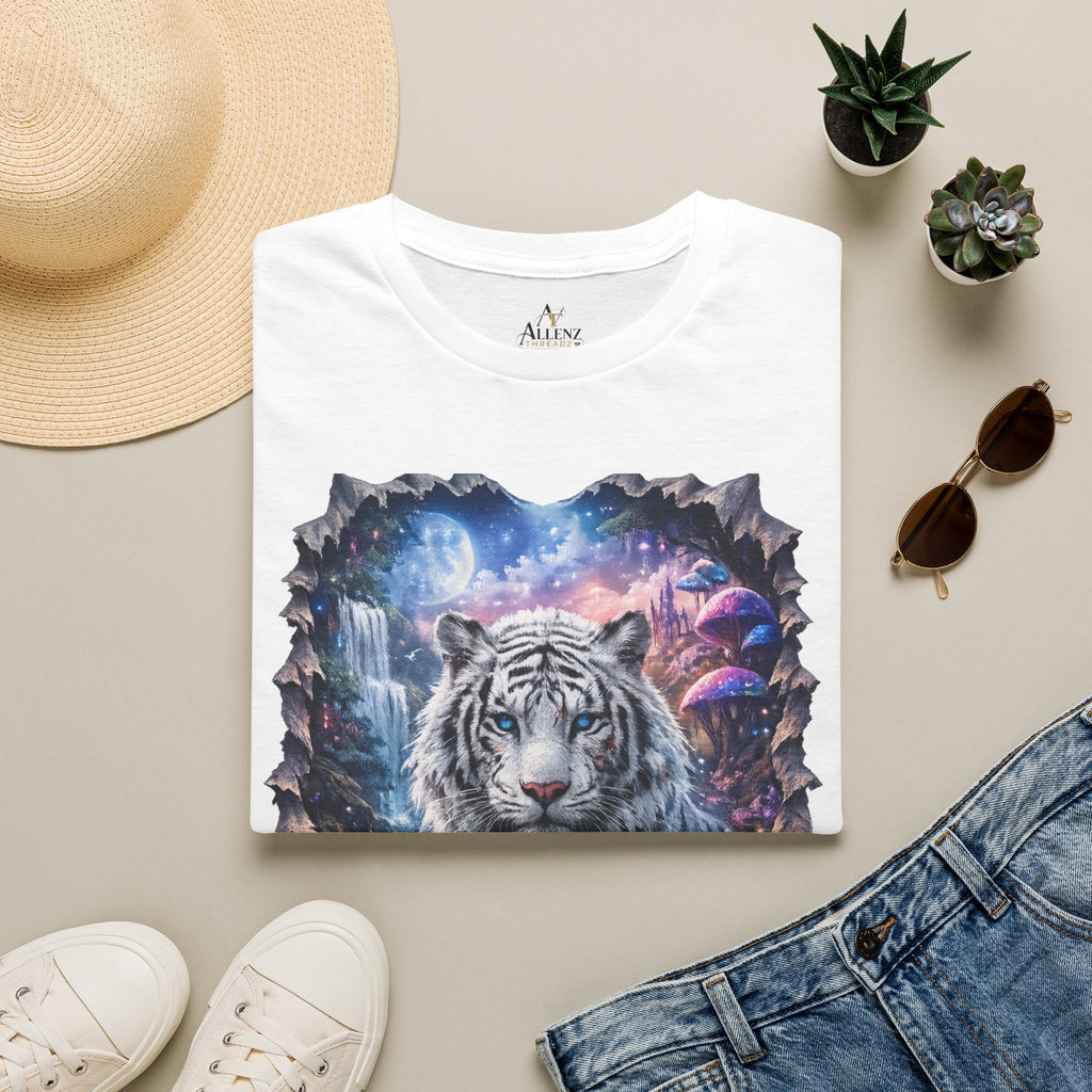 Fantasy white Bengal tiger Unisex Softstyle T-Shirt -