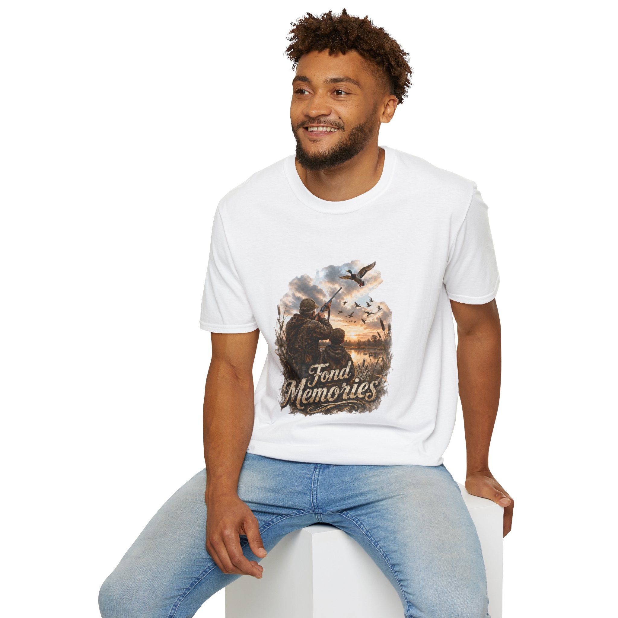 Grandpa and Grandson Hunting Unisex Softstyle T-Shirt