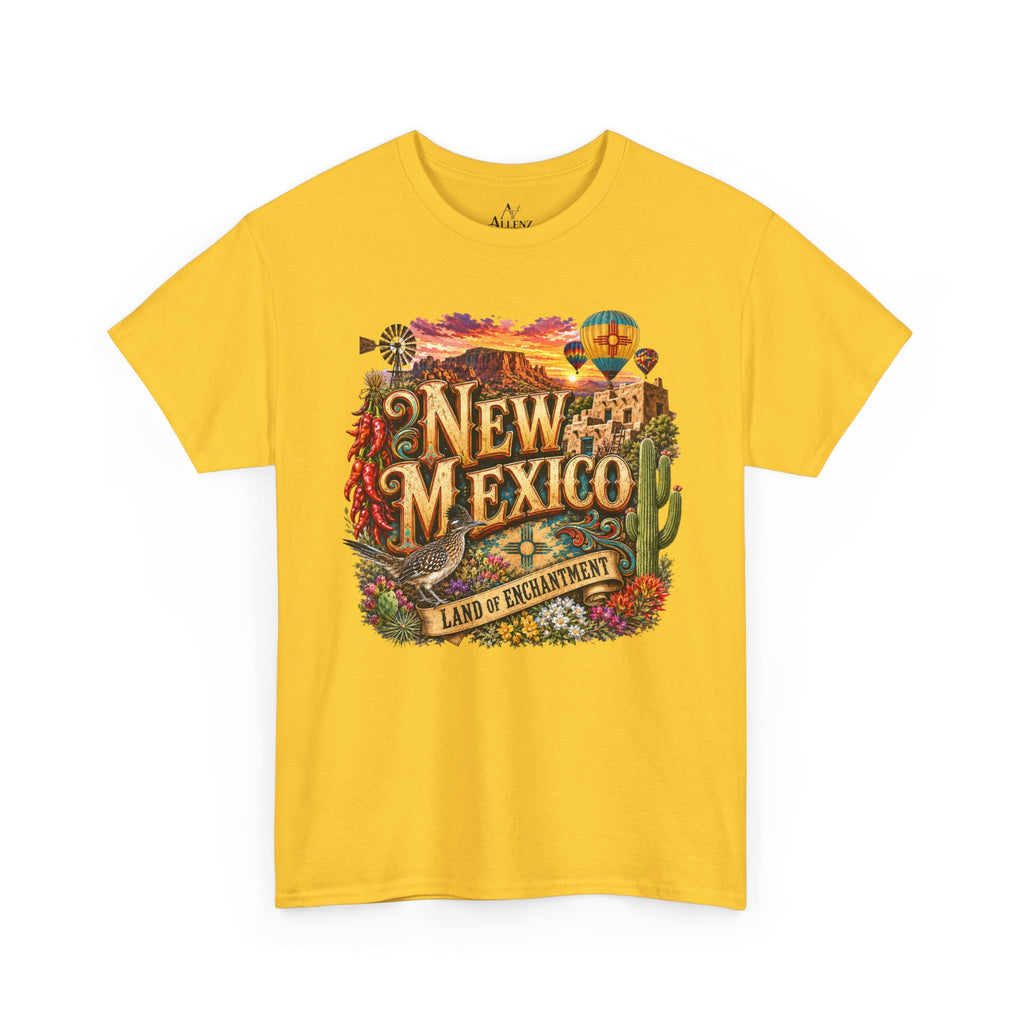 Unisex Heavy Cotton Tee🌵 New Mexico – Land of Enchantment Desert Spirit 🌄🎈