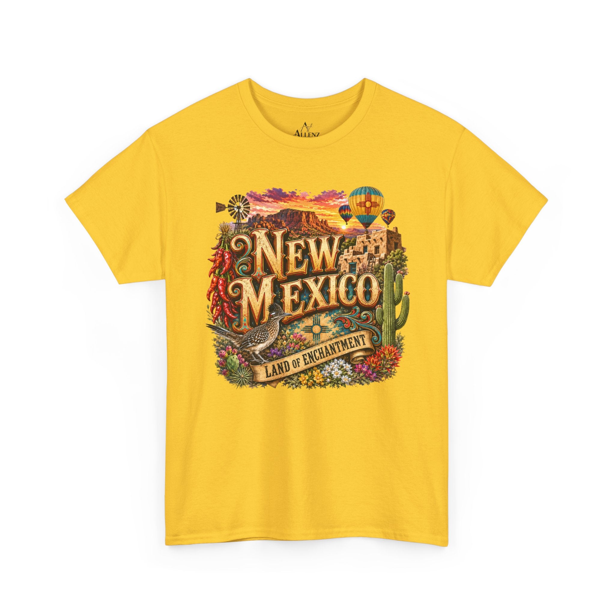 Unisex Heavy Cotton Tee🌵 New Mexico – Land of Enchantment Desert Spirit 🌄🎈