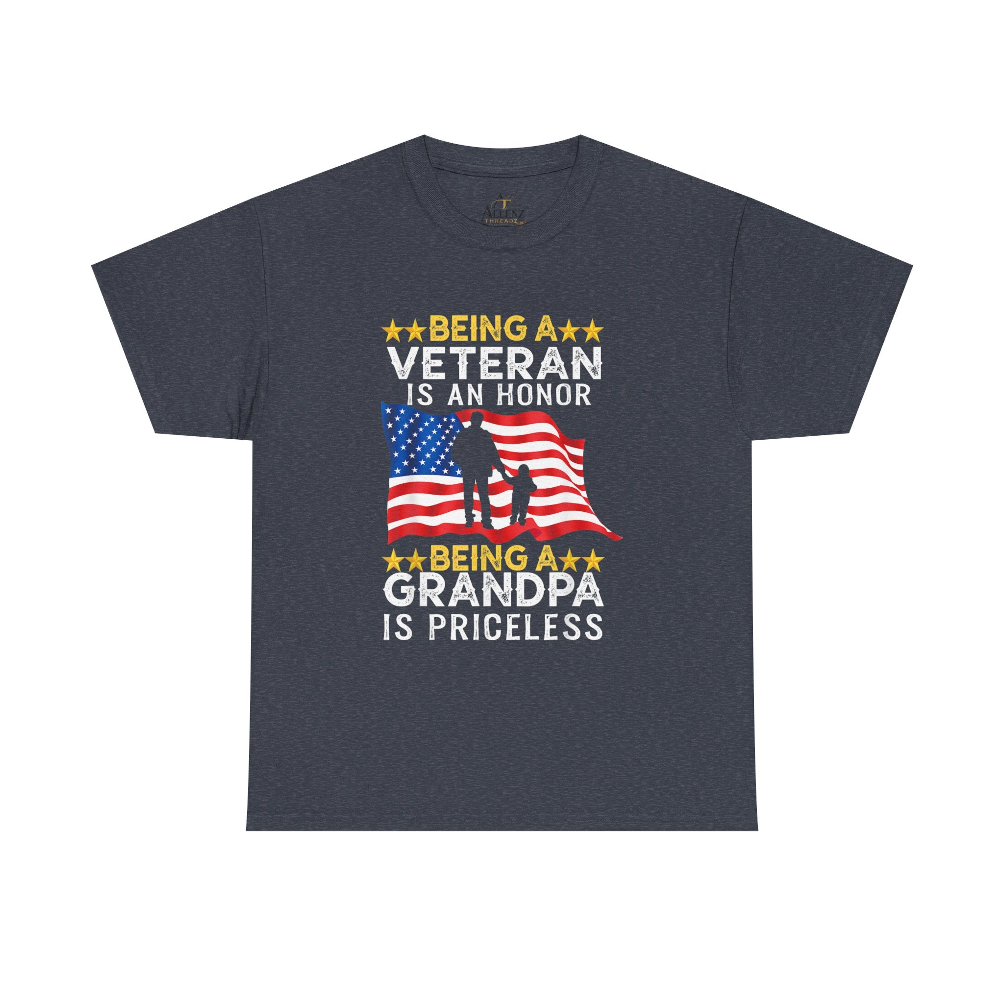 Unisex Heavy Cotton Tee Veteran Grandpa Patriotic