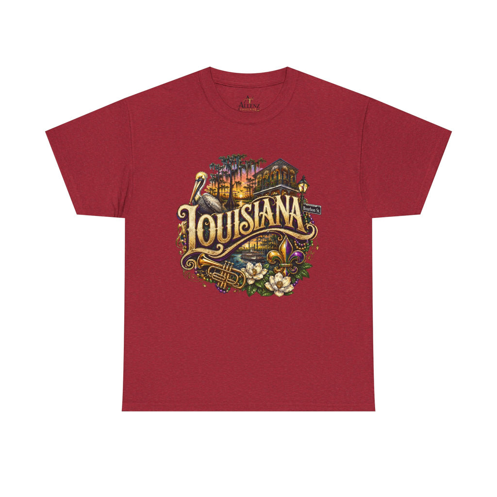 Unisex Heavy Cotton Tee 🎷 Louisiana – Jazz, Culture and Southern Soul 🎷