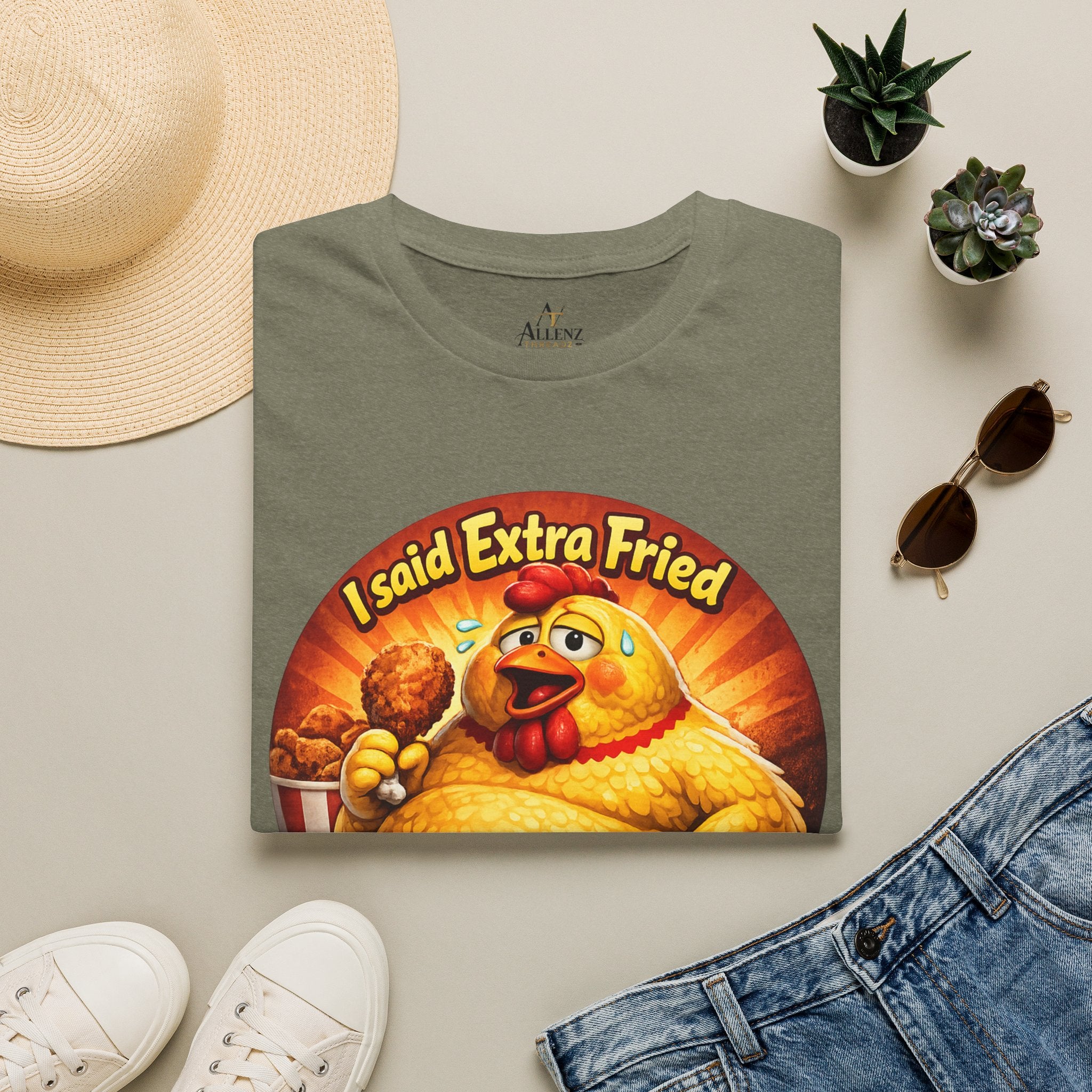🍗 “I Said Extra Fried, Not Exercise!” 🍗