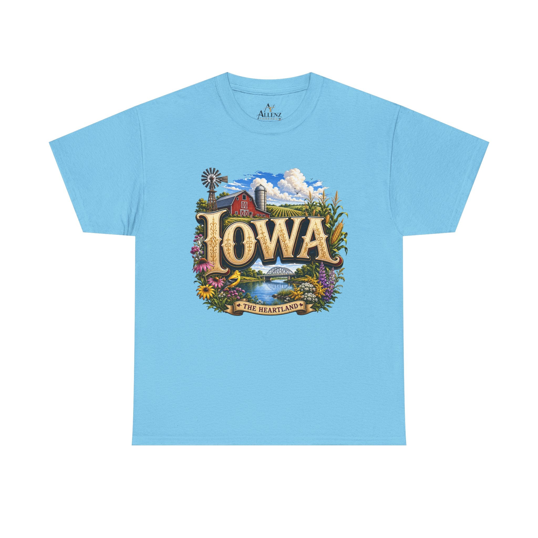 Unisex Heavy Cotton Tee 🌽 Iowa – America’s Heartland at Its Finest 🌽