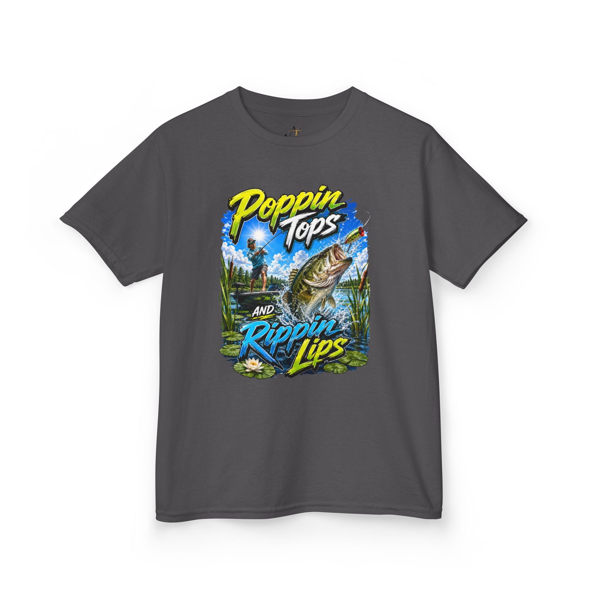 Poppin Tops Fishing Kids Heavy Cotton™ Tee