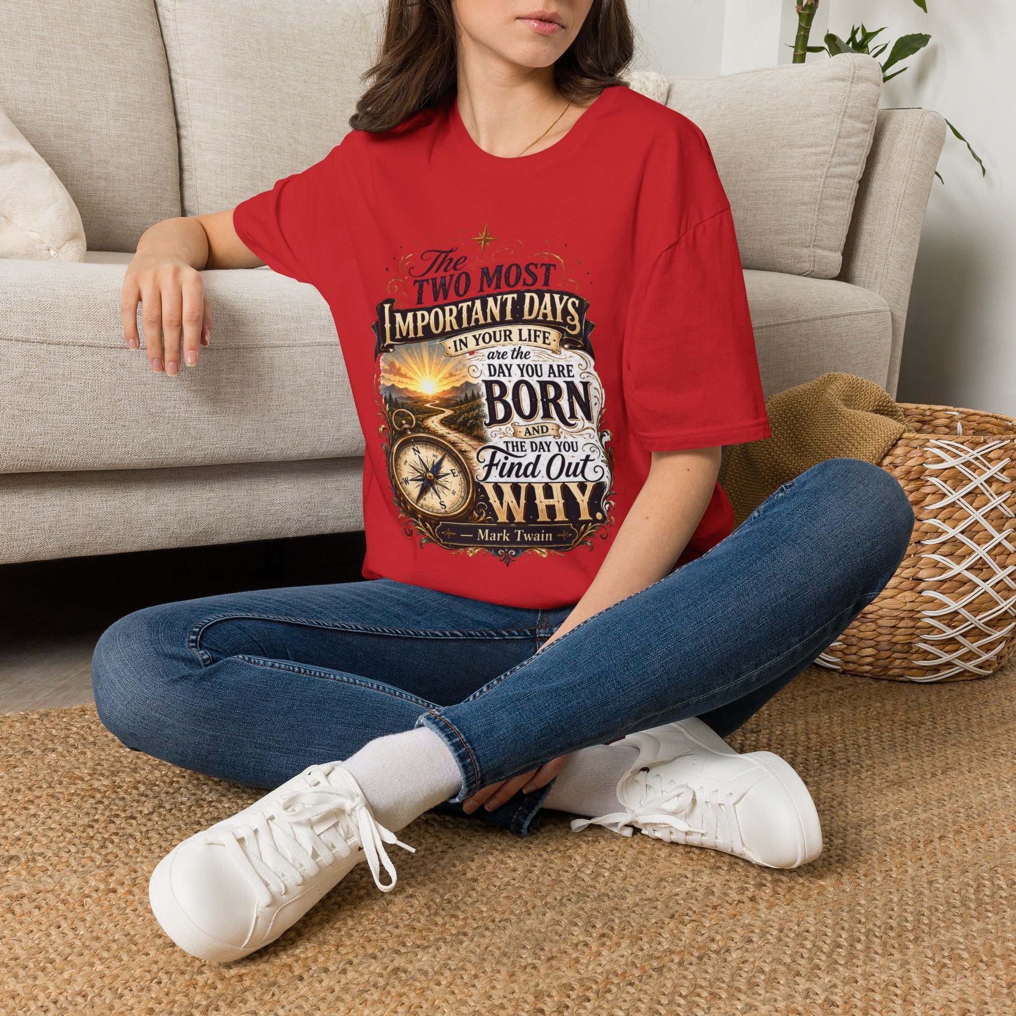 Two Most Important Days Mark Twain Unisex Softstyle T-Shirt
