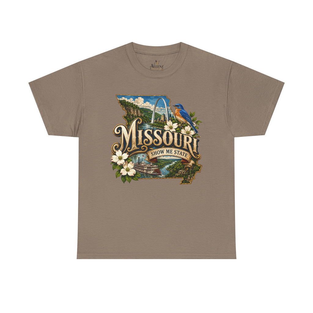 Unisex Heavy Cotton Tee🌊 Missouri – River Heritage and Heartland Beauty 🌊