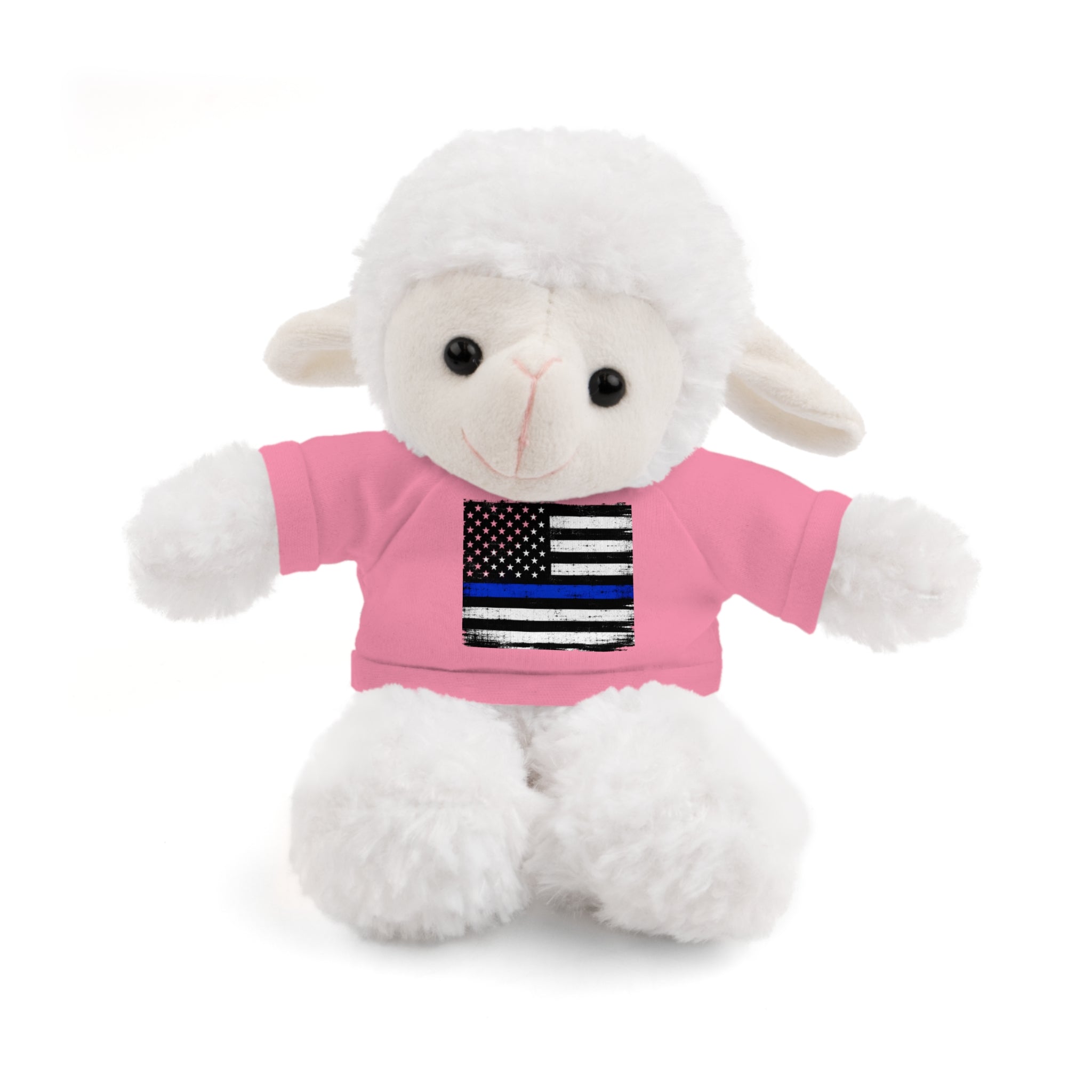 Kids Stuffed Animal with Thin Blue line flag Tee