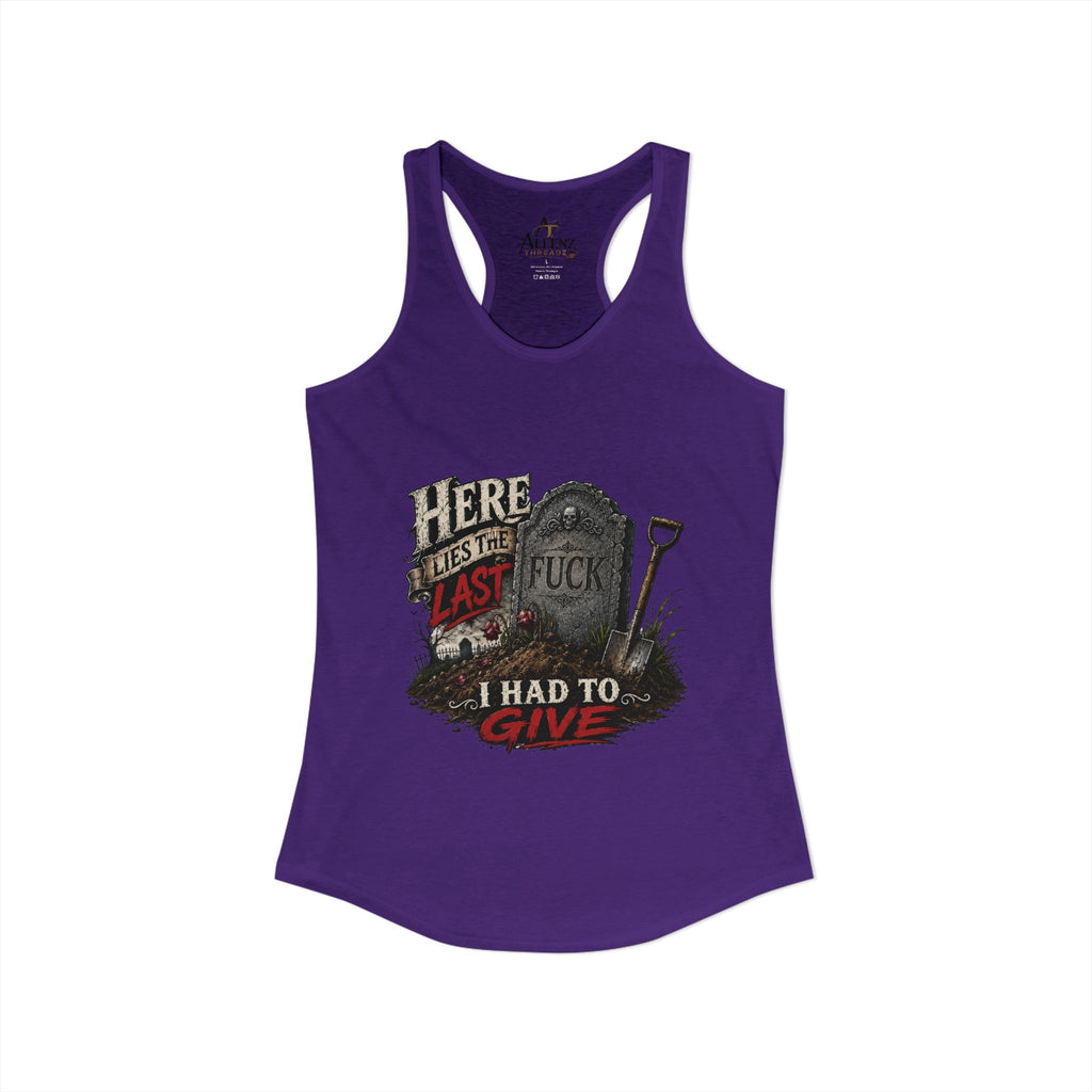 Here Lies Funny Women's Ideal Racerback Tank