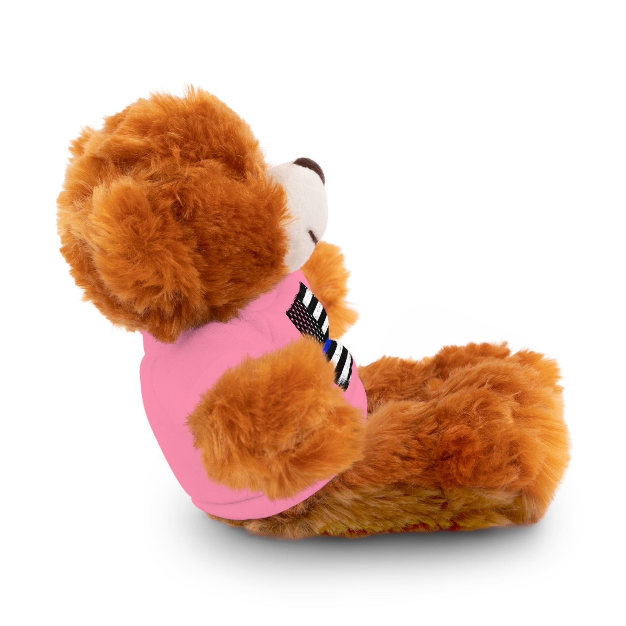 Kids Stuffed Animal with Thin Blue line flag Tee