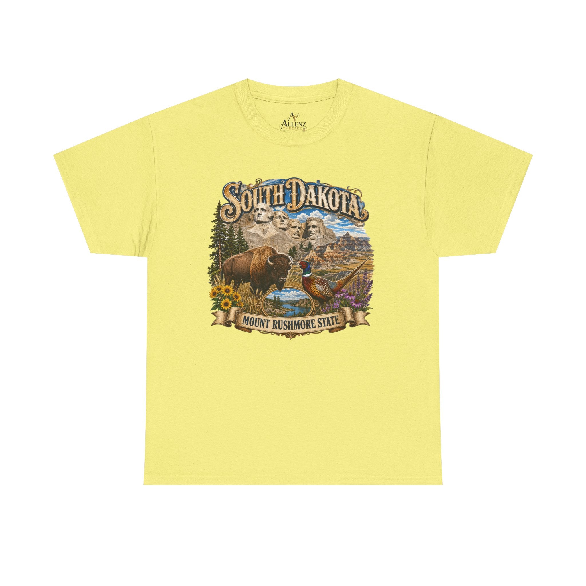Unisex Heavy Cotton Tee South Dakota – Legendary Spirit of the Mount Rushmore State ⛰️