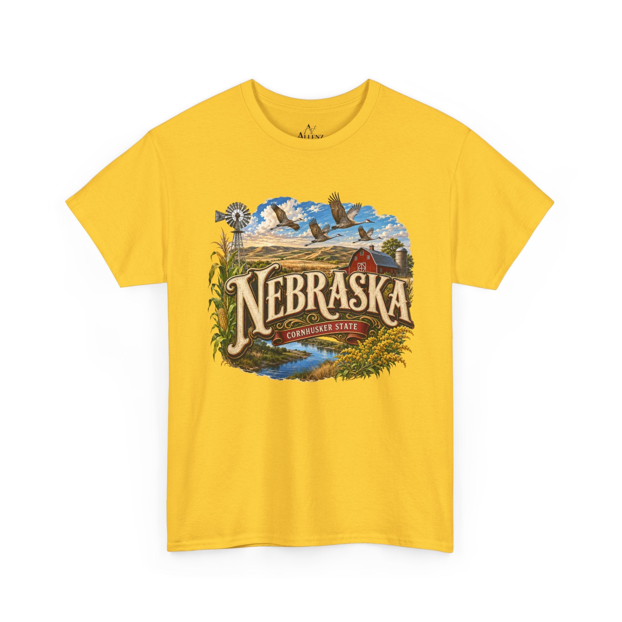 Unisex Heavy Cotton Tee🌾 Nebraska – Heartland Heritage and Prairie Pride 🌾
