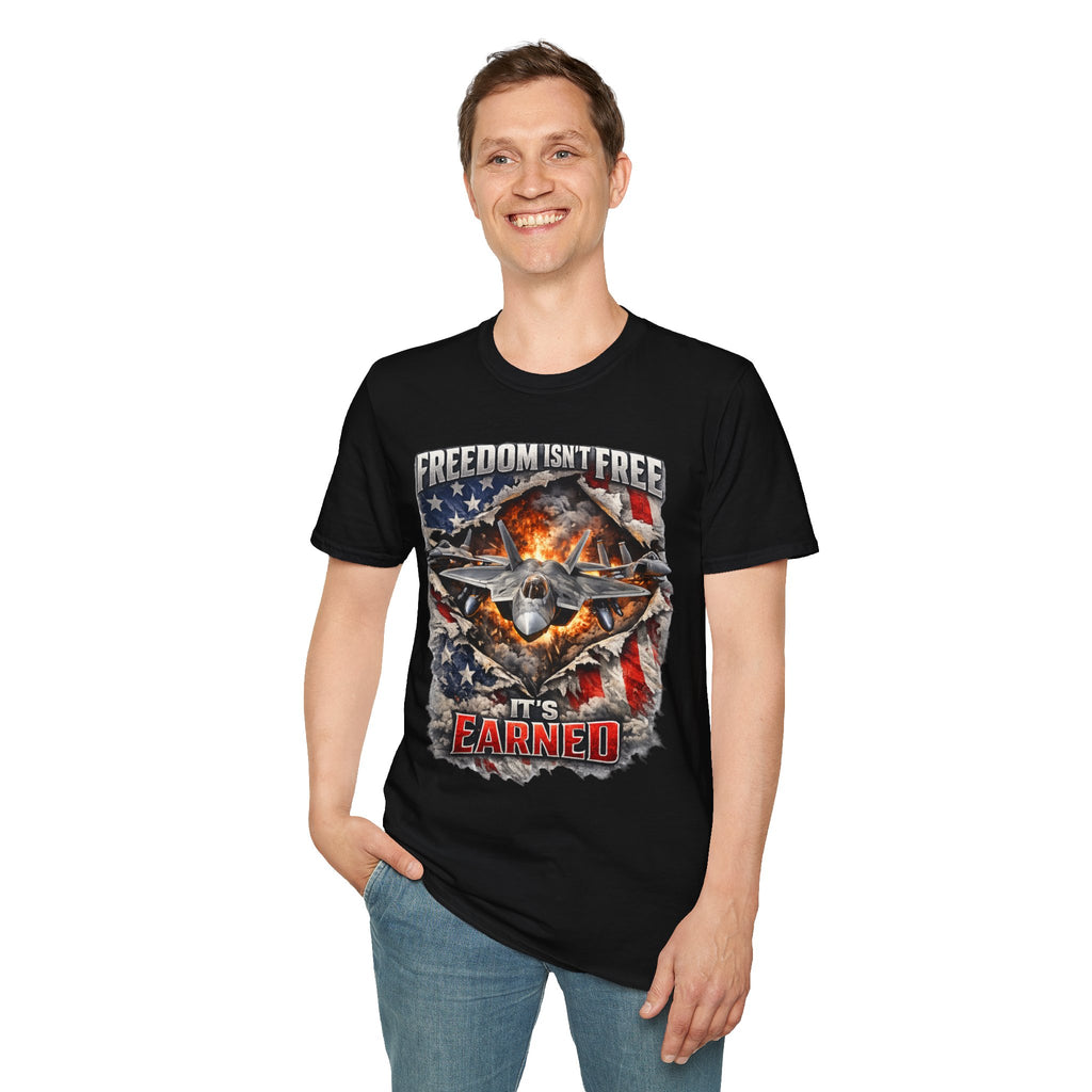 Unisex Softstyle T-Shirt- Freedom isn't free it's earned