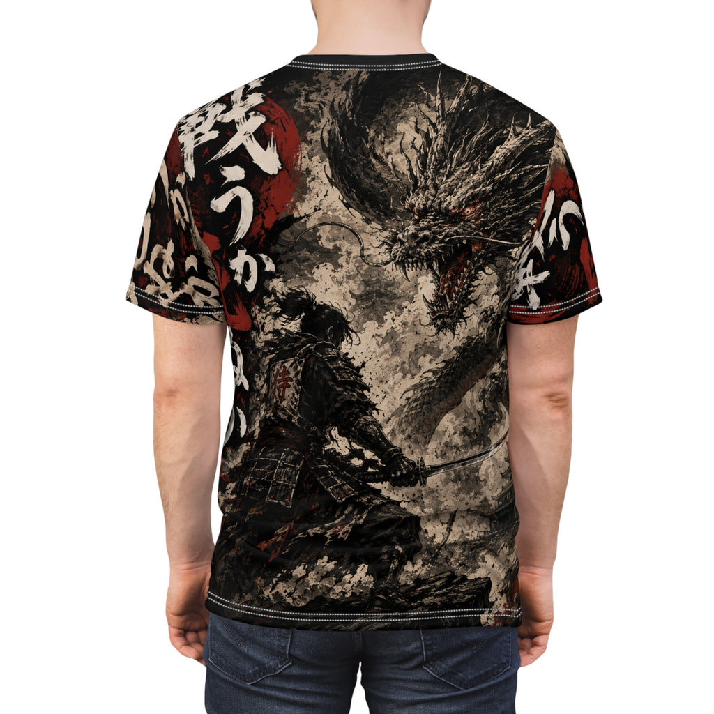 Fight or Die Unisex Cut and Sew Tee (AOP)
