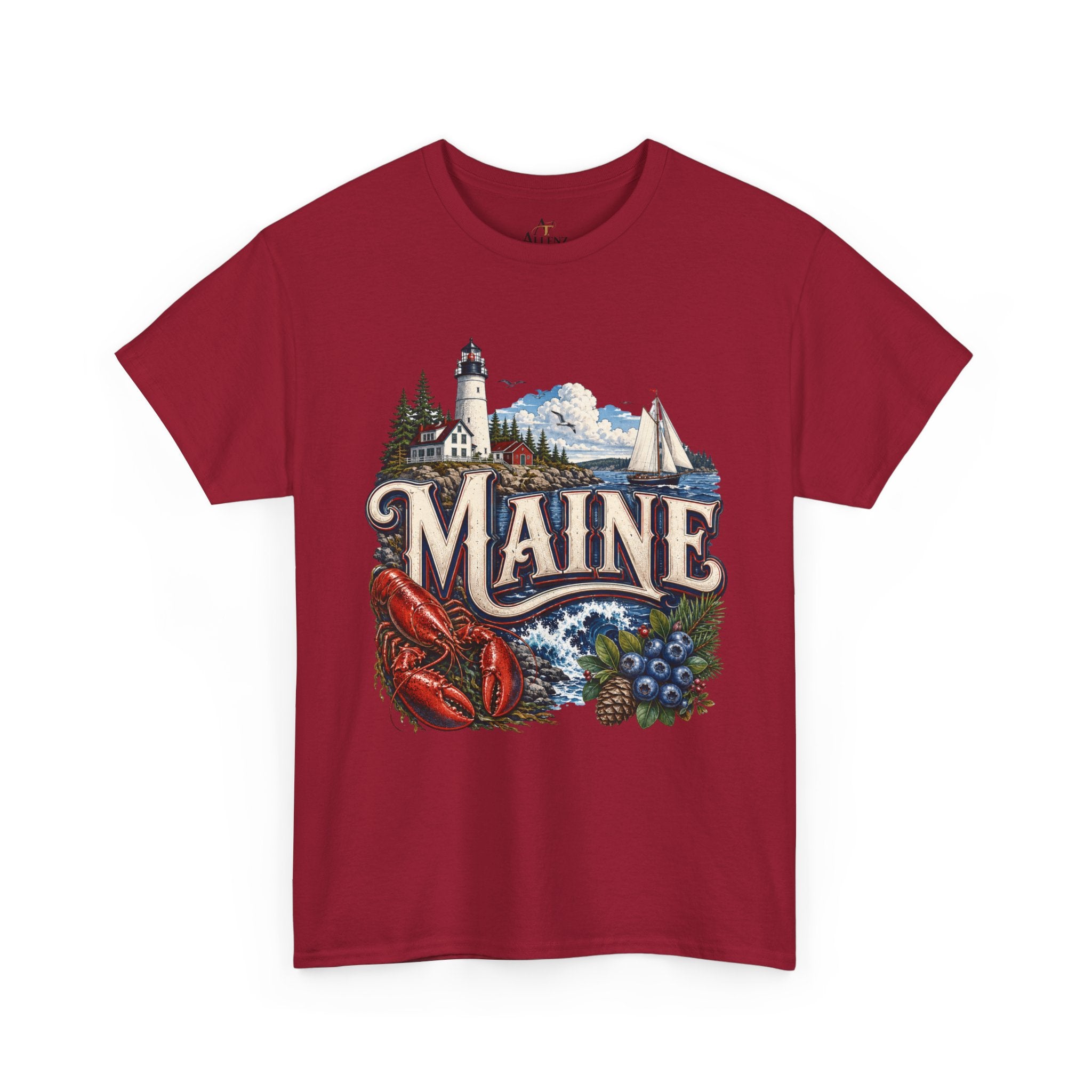 Unisex Heavy Cotton Tee 🦞 Maine – Coastal Beauty and New England Charm 🦞