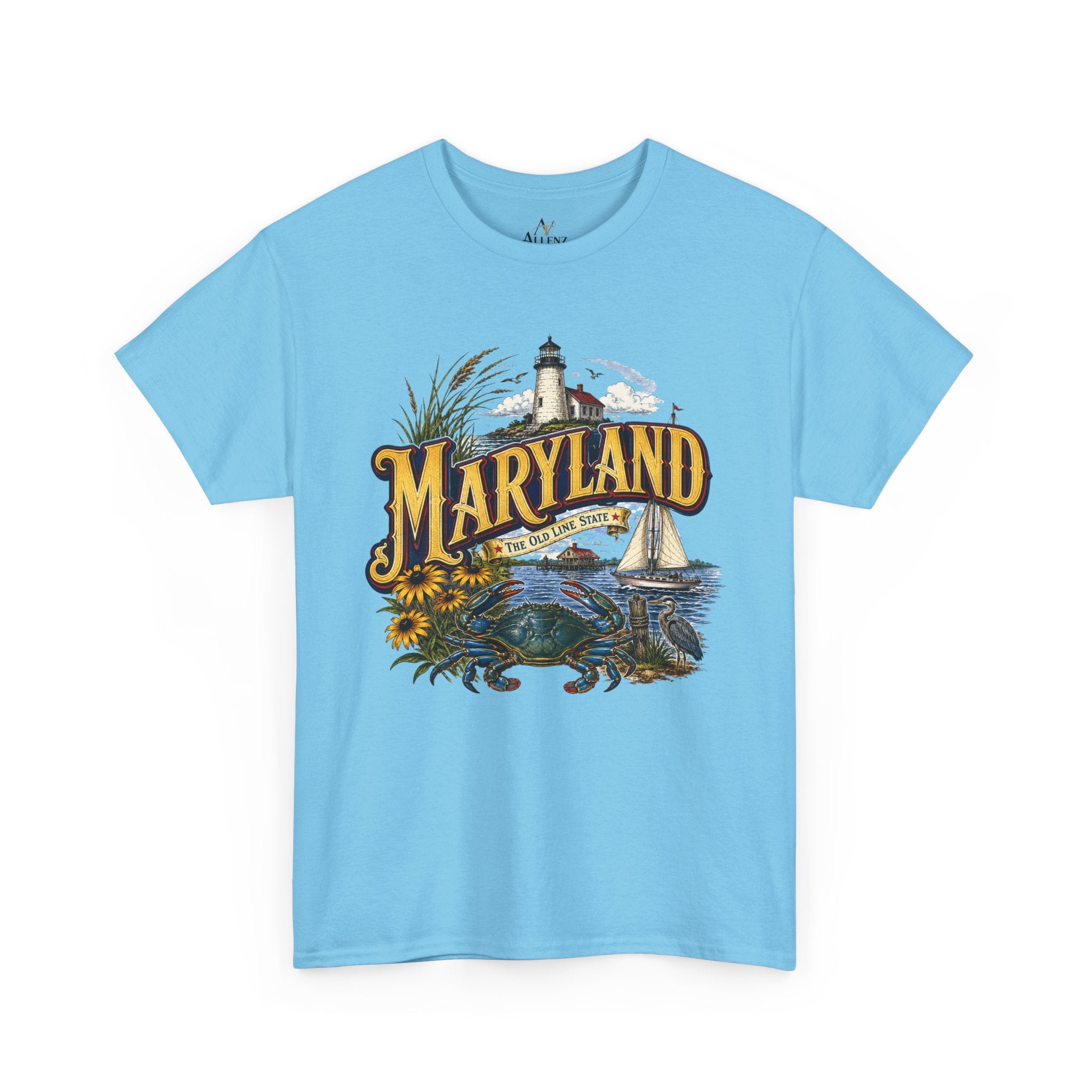 Unisex Heavy Cotton Tee🦀 Maryland – Coastal Pride and Chesapeake Charm 🦀