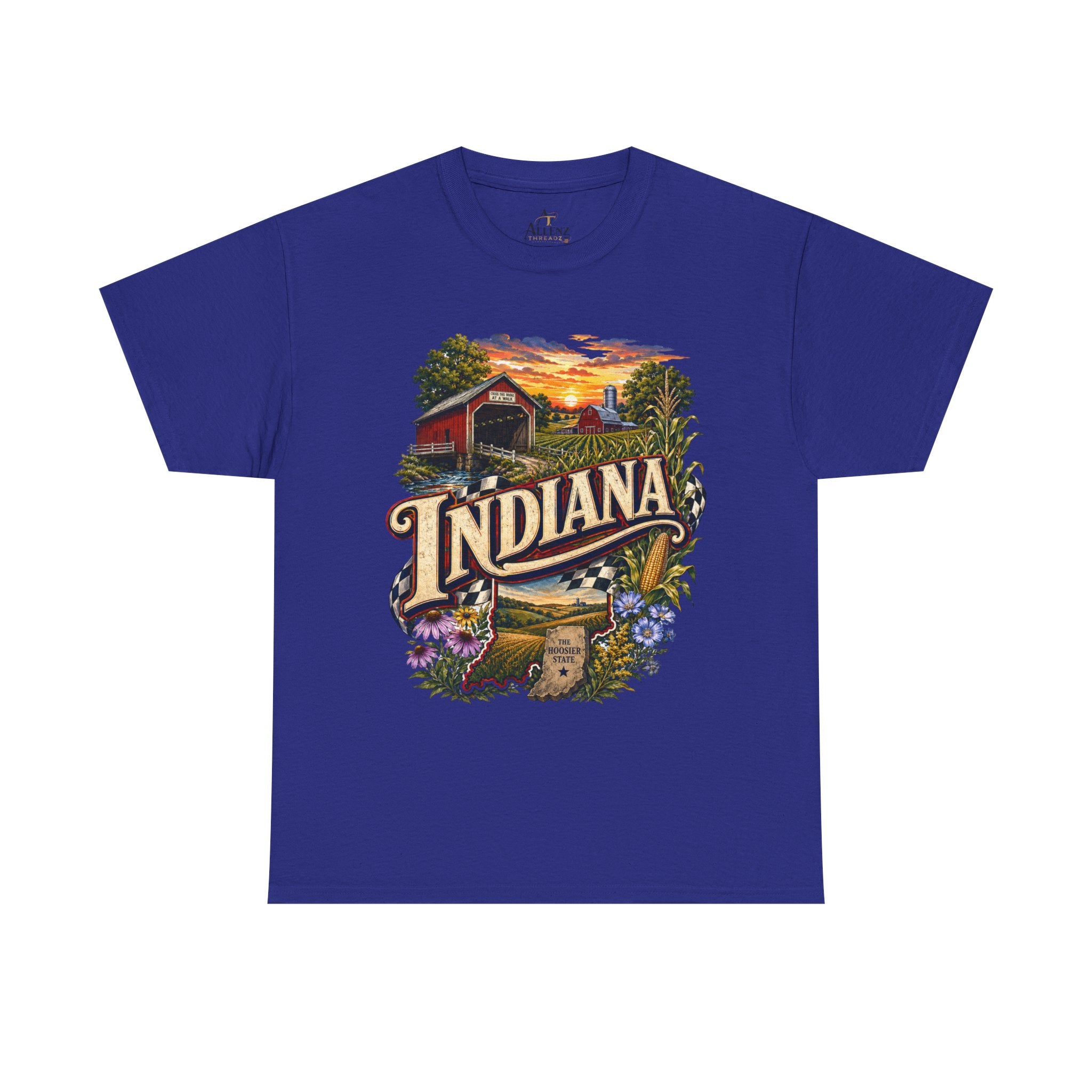 Unisex Heavy Cotton Tee 🌽 Indiana – Heartland Pride and Hoosier Tradition 🌽