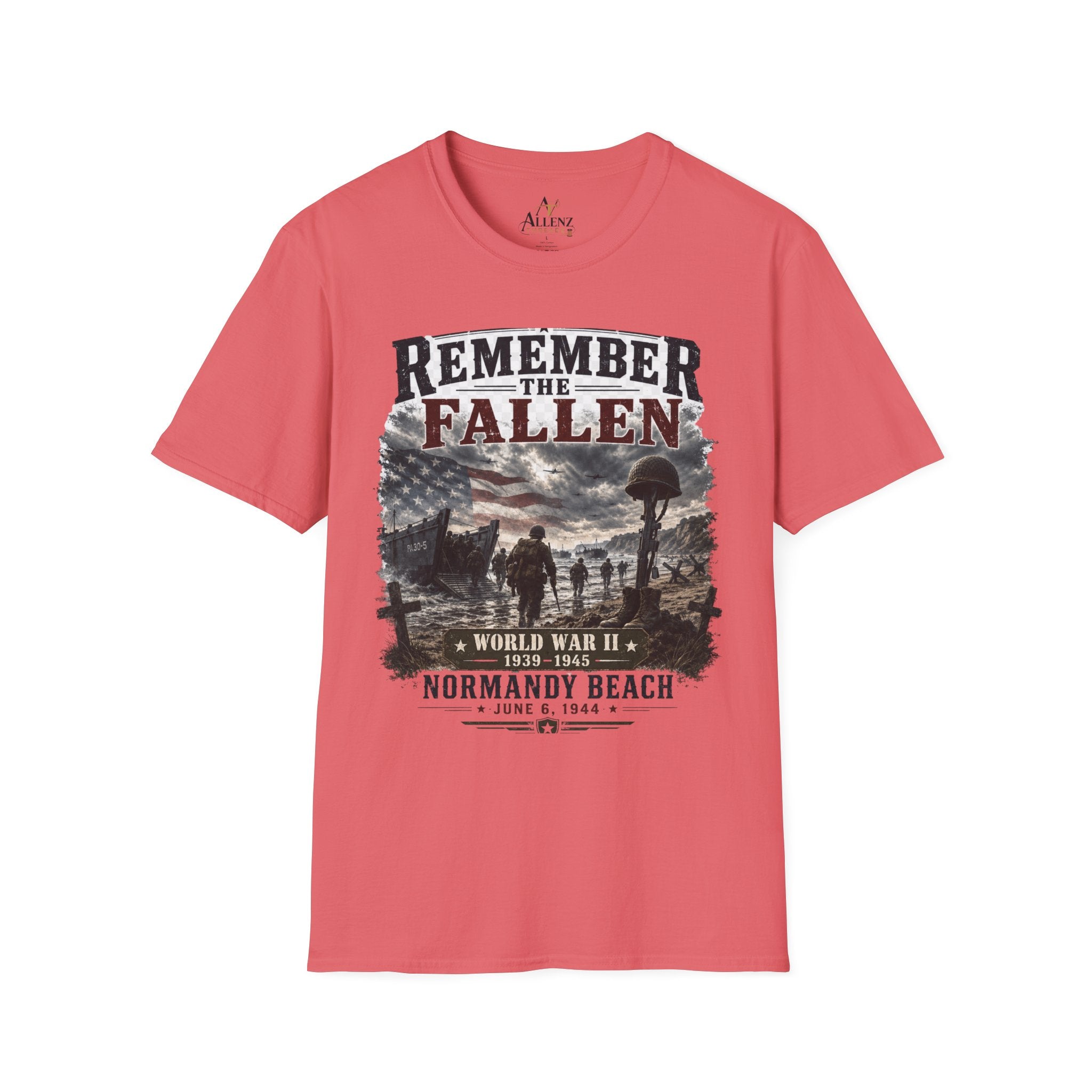 Remember the Fallen T-Shirt — Normandy Beach WWII Memorial Tee