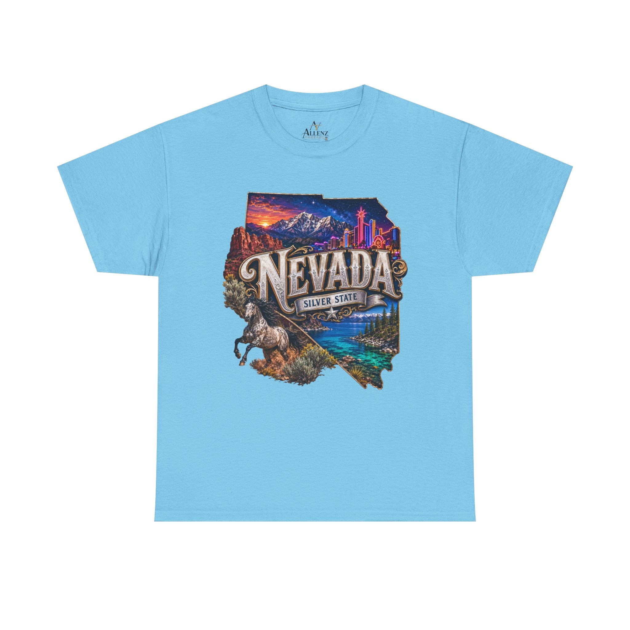 Unisex Heavy Cotton Tee🎰 Nevada – Desert Nights and Silver State Lights 🌵✨
