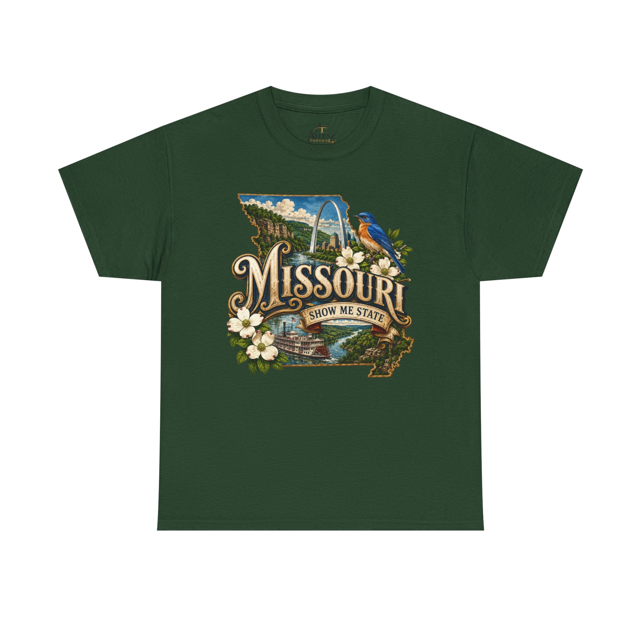 Unisex Heavy Cotton Tee🌊 Missouri – River Heritage and Heartland Beauty 🌊