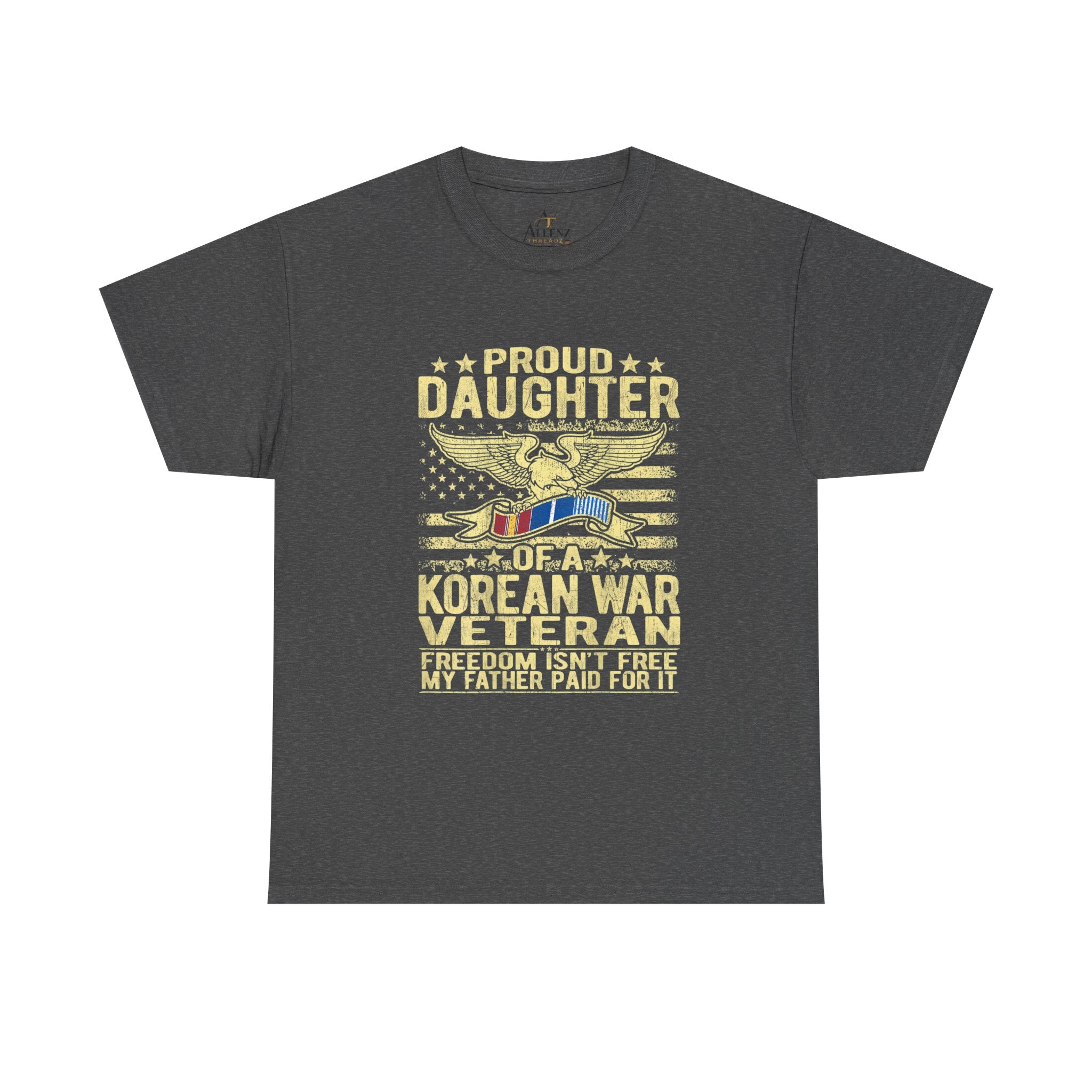 Unisex Heavy Cotton Tee Proud Daughter of a Korean War Veteran