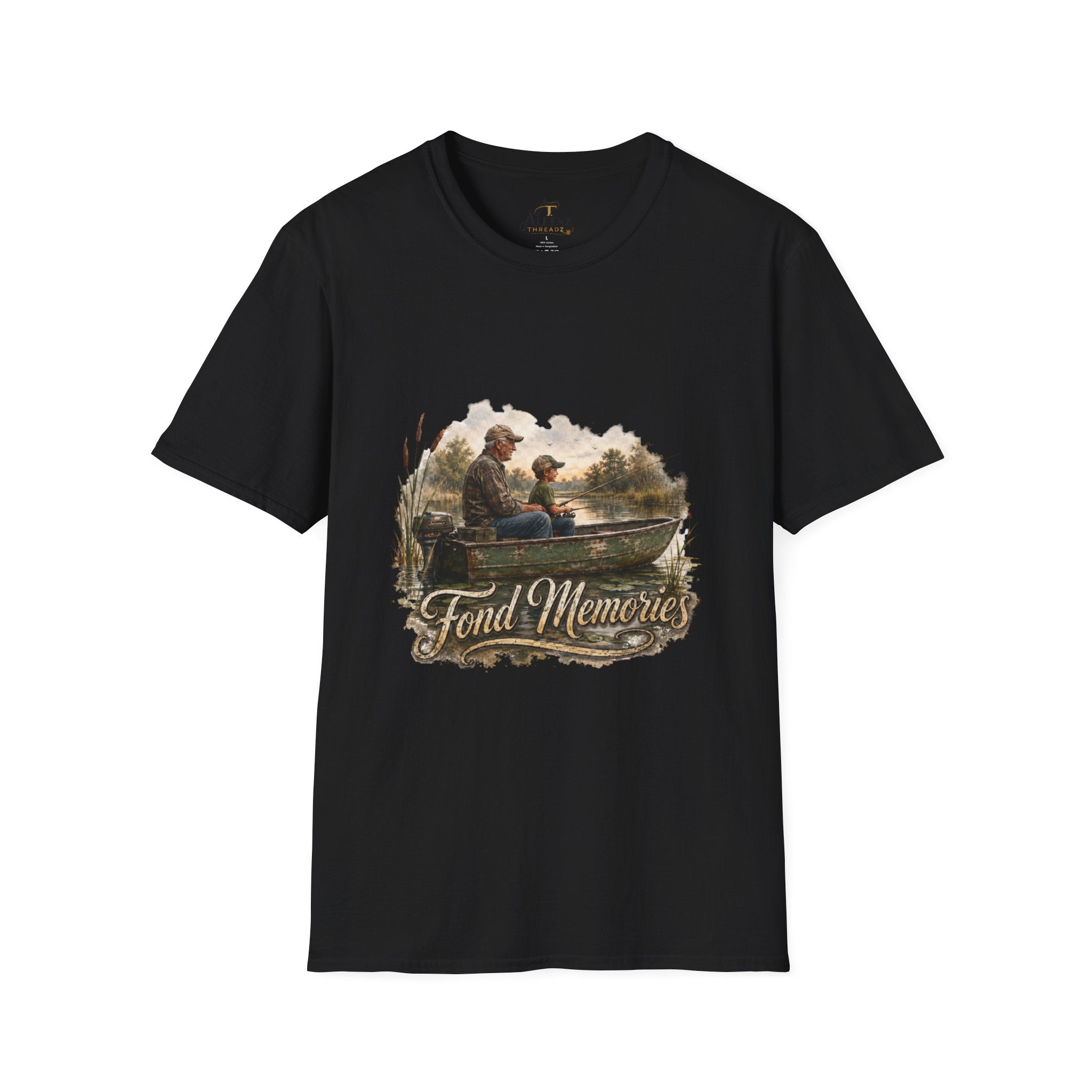 Grandpa and Grandson Fishing Unisex Softstyle T-Shirt