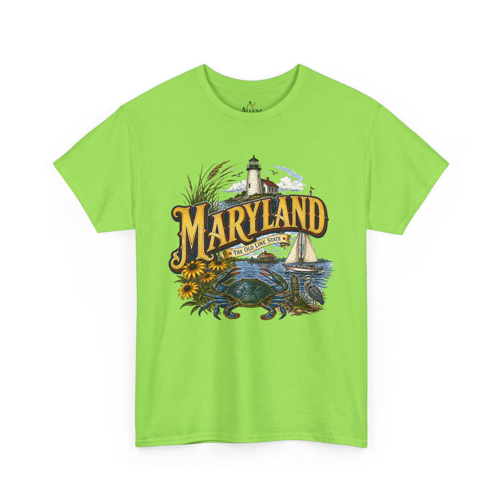 Unisex Heavy Cotton Tee🦀 Maryland – Coastal Pride and Chesapeake Charm 🦀