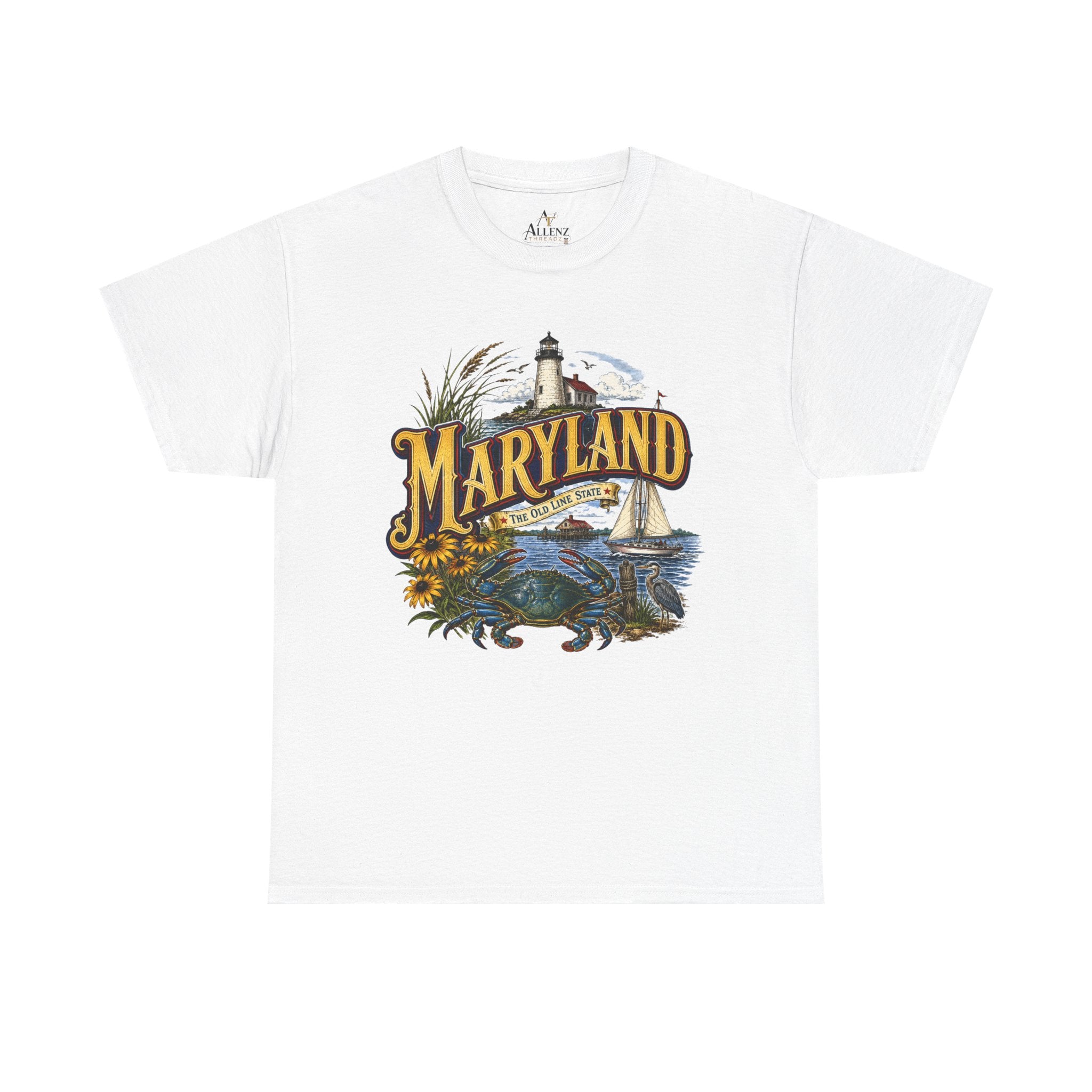 Unisex Heavy Cotton Tee🦀 Maryland – Coastal Pride and Chesapeake Charm 🦀