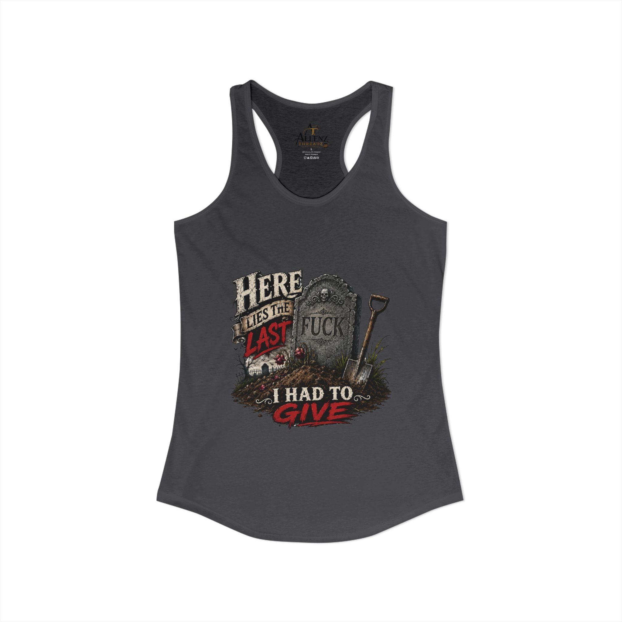 Here Lies Funny Women's Ideal Racerback Tank
