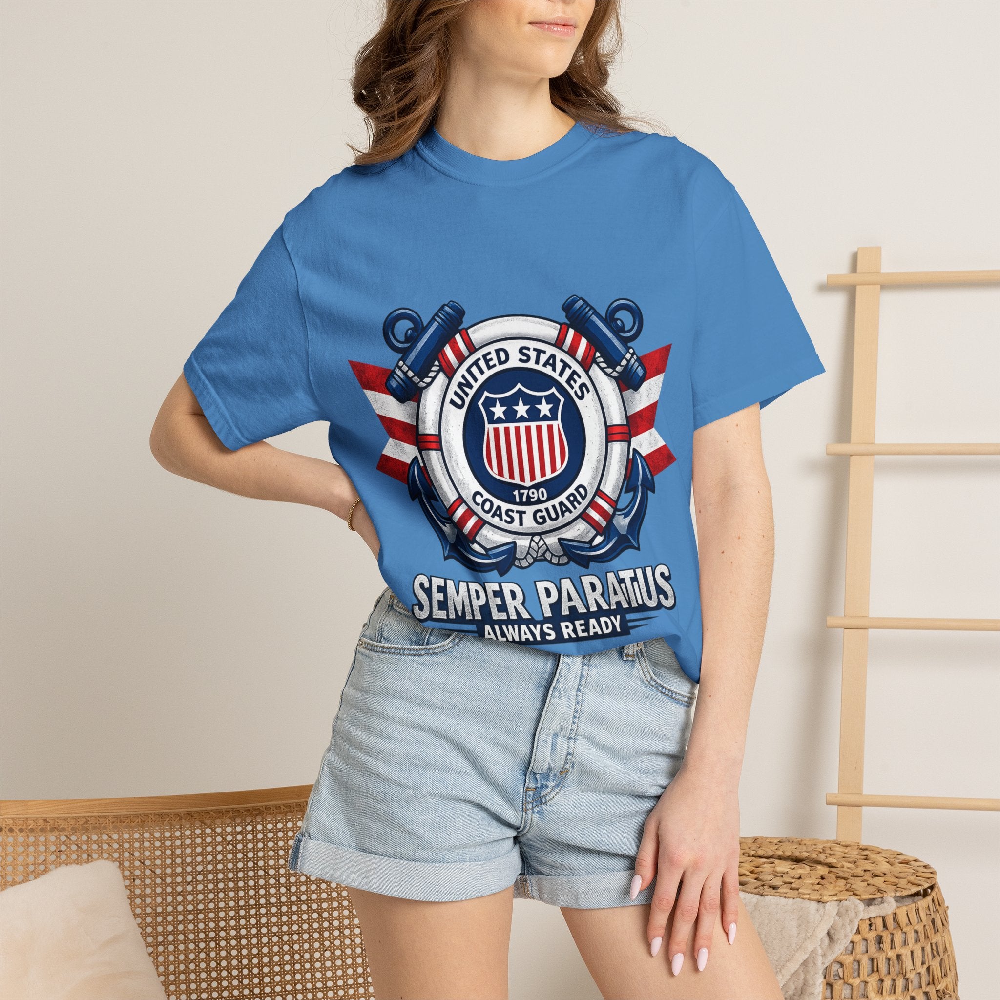 US Coast Guard “Semper Paratus” Emblem T-Shirt — Always Ready Patriotic Tee