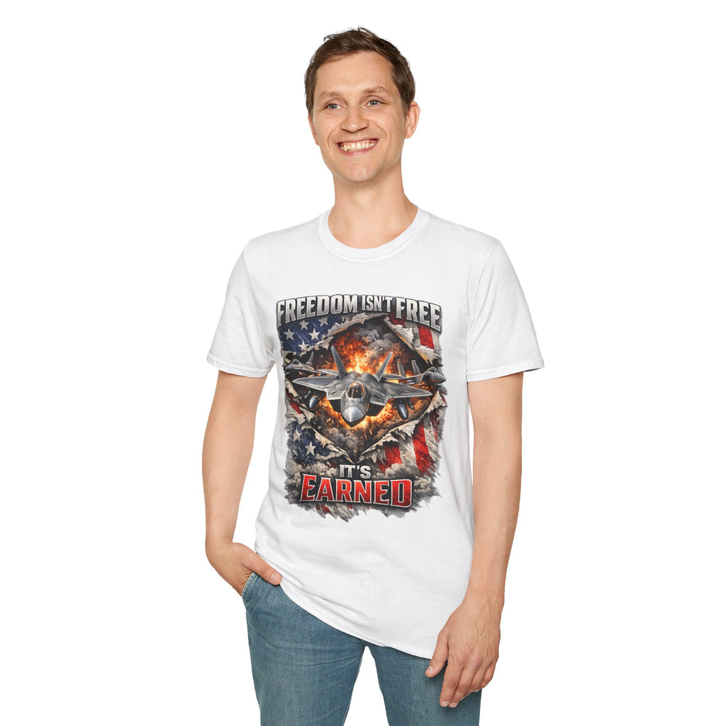 Unisex Softstyle T-Shirt- Freedom isn't free it's earned