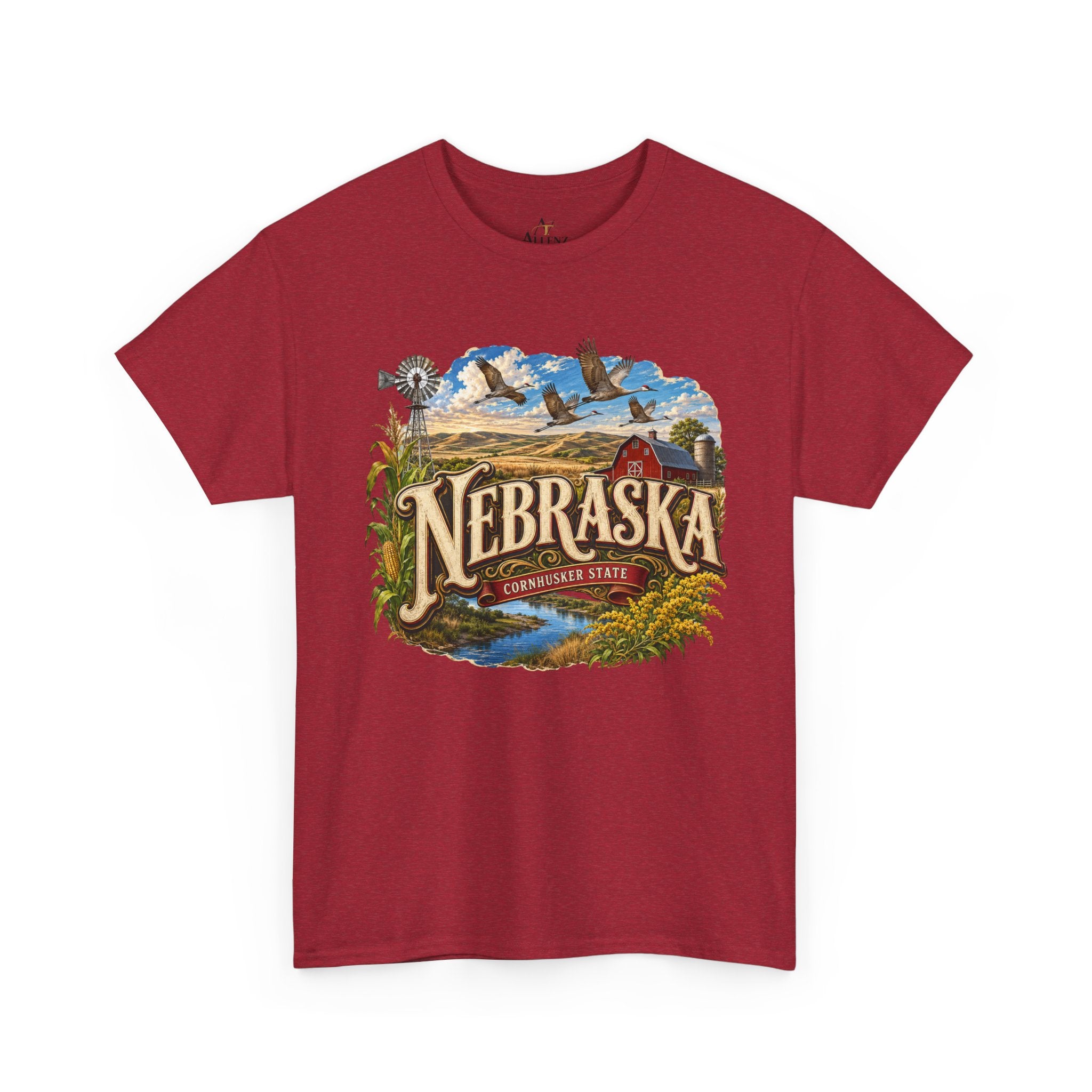 Unisex Heavy Cotton Tee🌾 Nebraska – Heartland Heritage and Prairie Pride 🌾