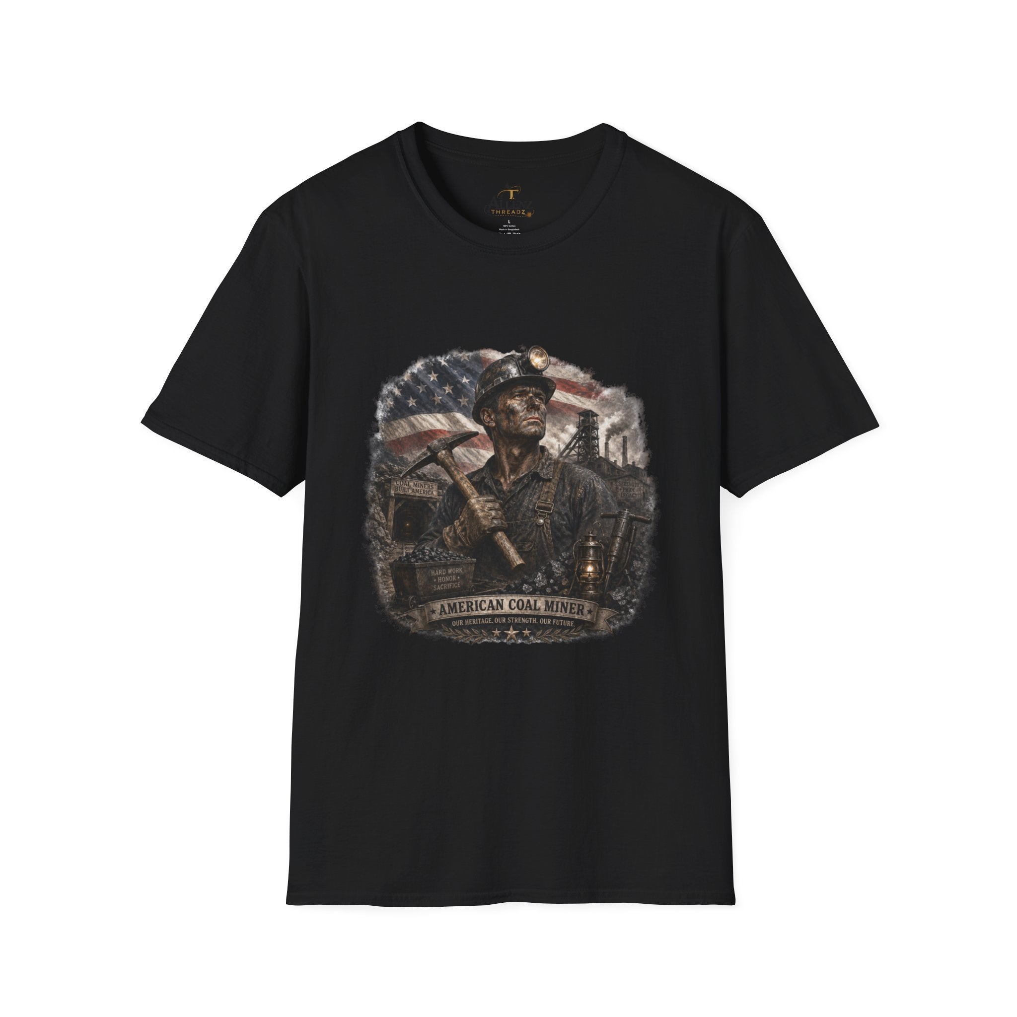 American Coal Miner Unisex Softstyle T-Shirt