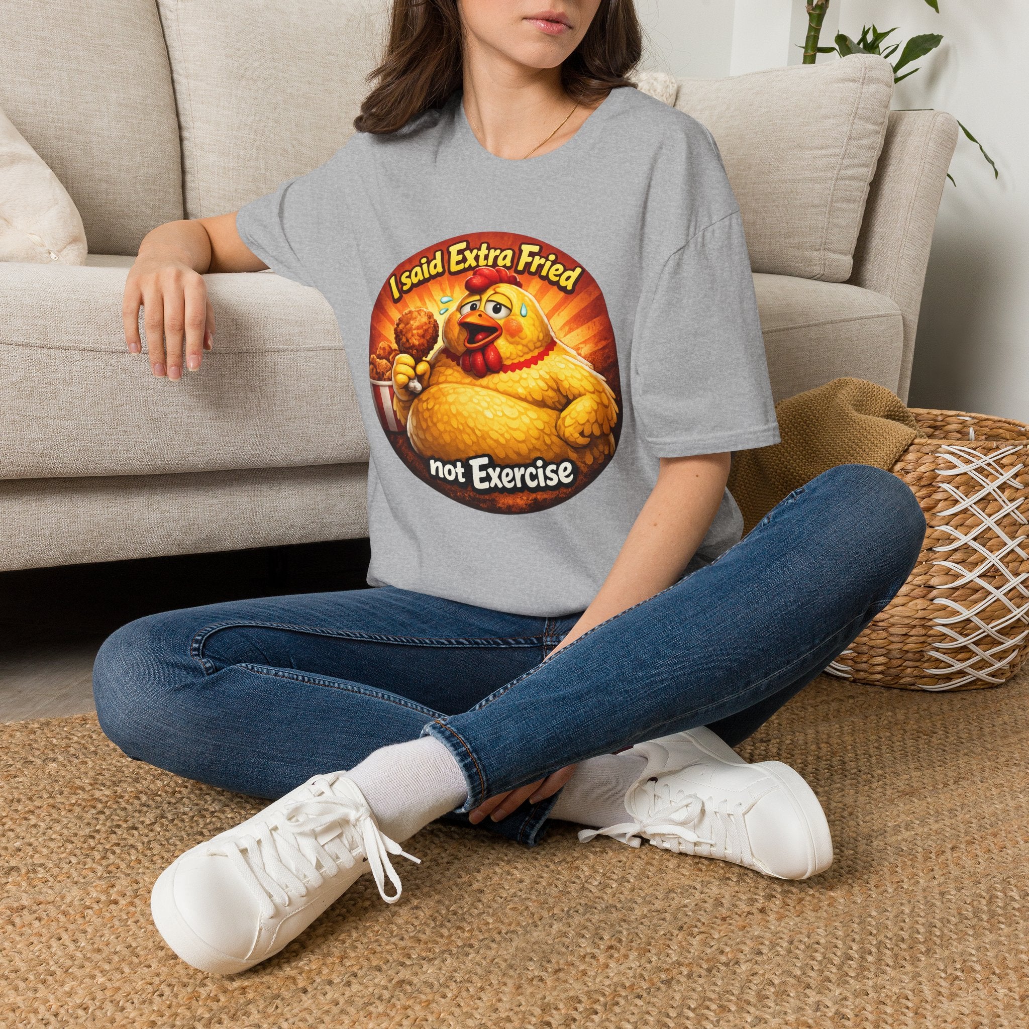 🍗 “I Said Extra Fried, Not Exercise!” 🍗