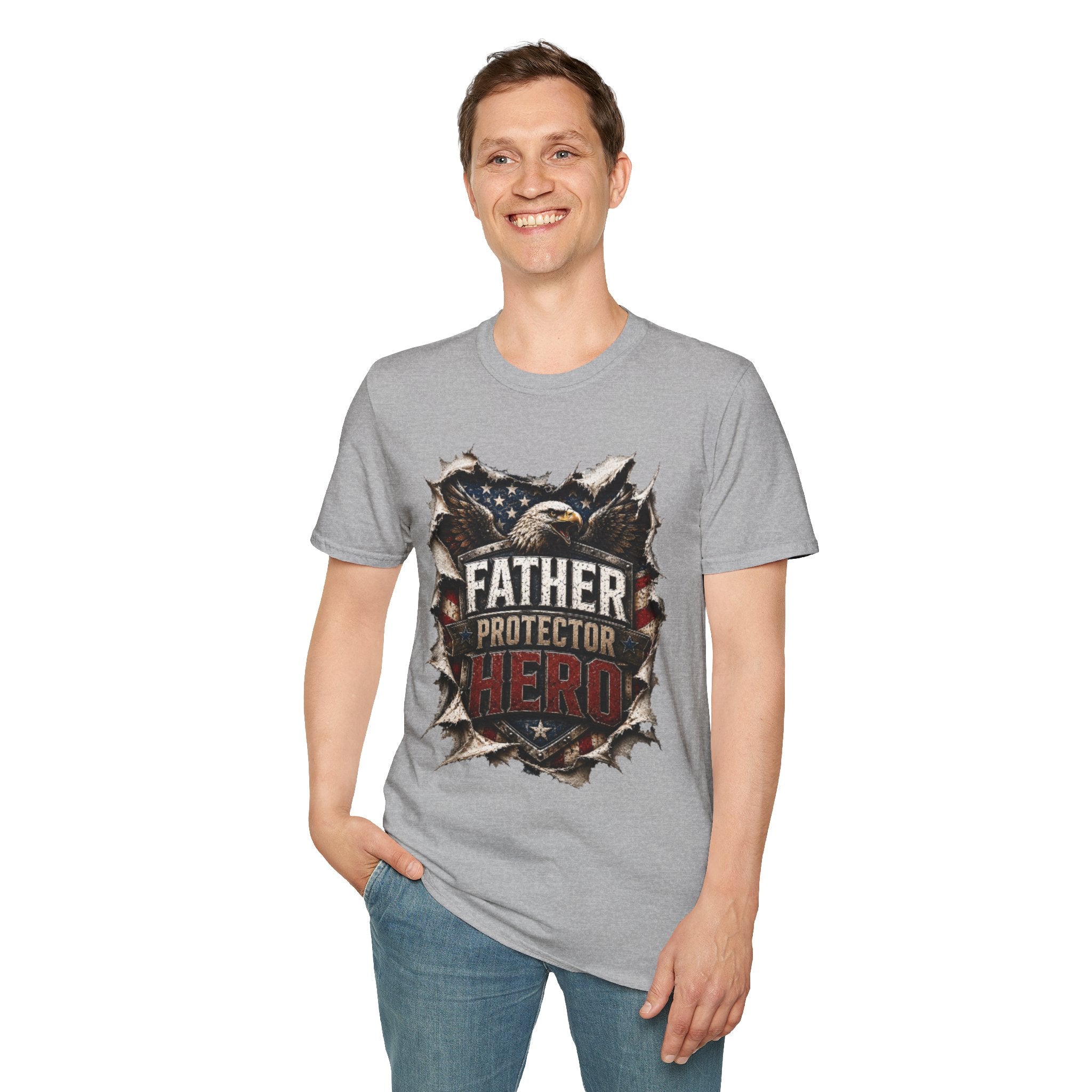 Father Protector Hero Unisex Softstyle T-Shirt