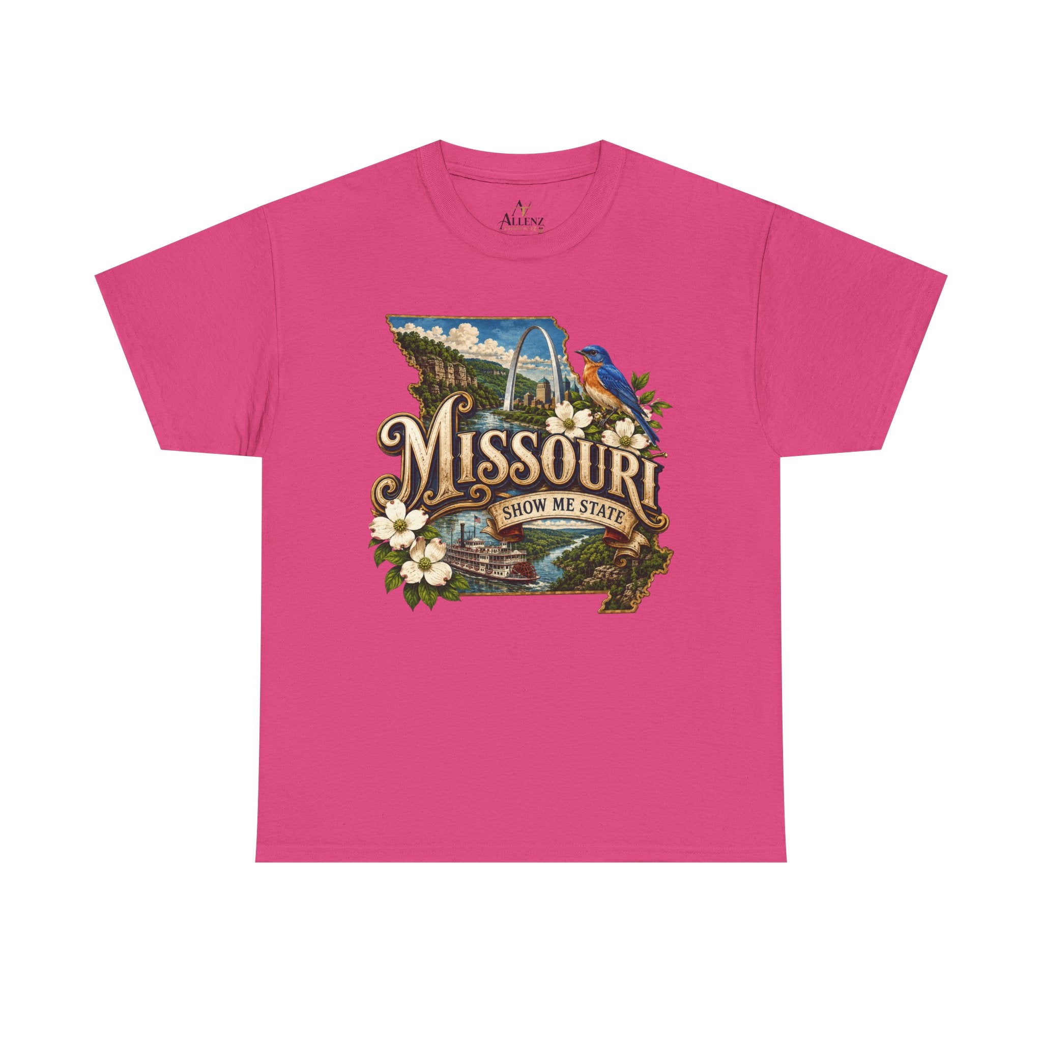 Unisex Heavy Cotton Tee🌊 Missouri – River Heritage and Heartland Beauty 🌊
