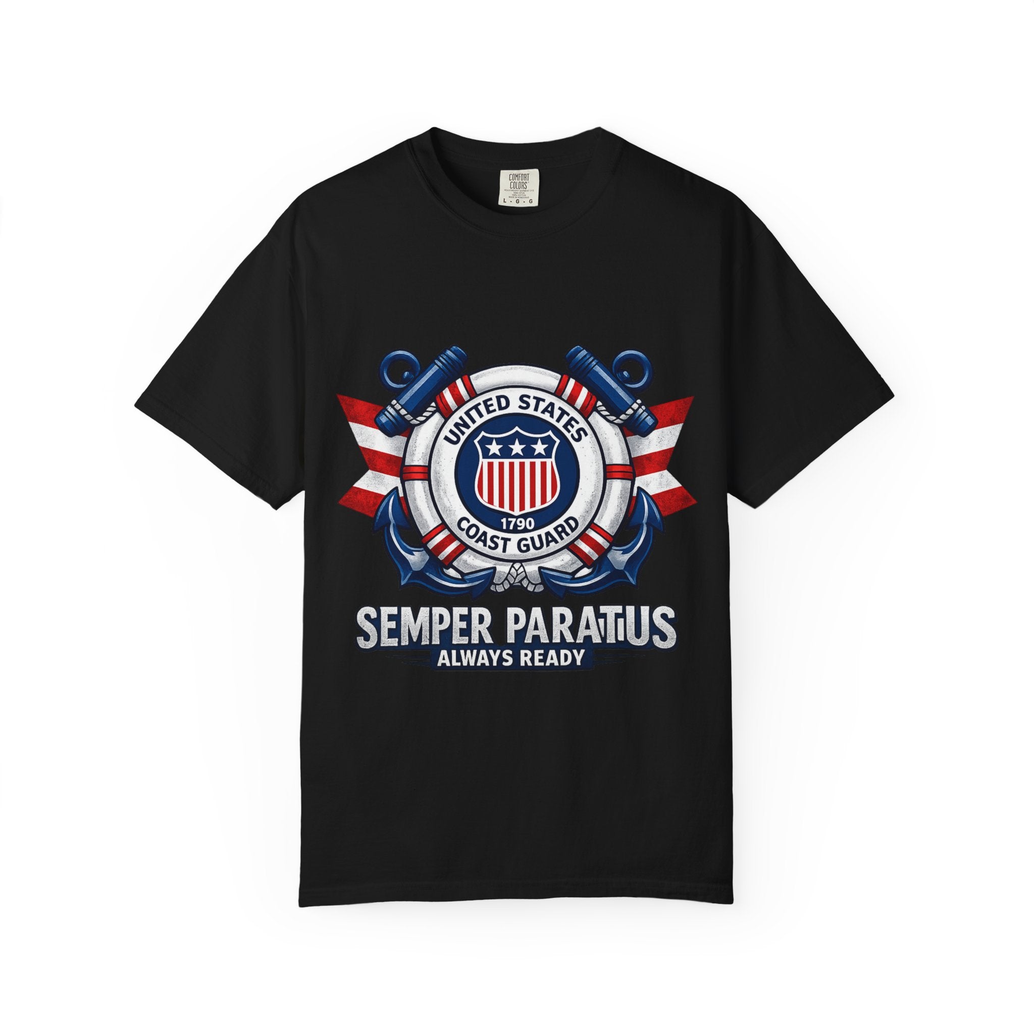 US Coast Guard “Semper Paratus” Emblem T-Shirt — Always Ready Patriotic Tee