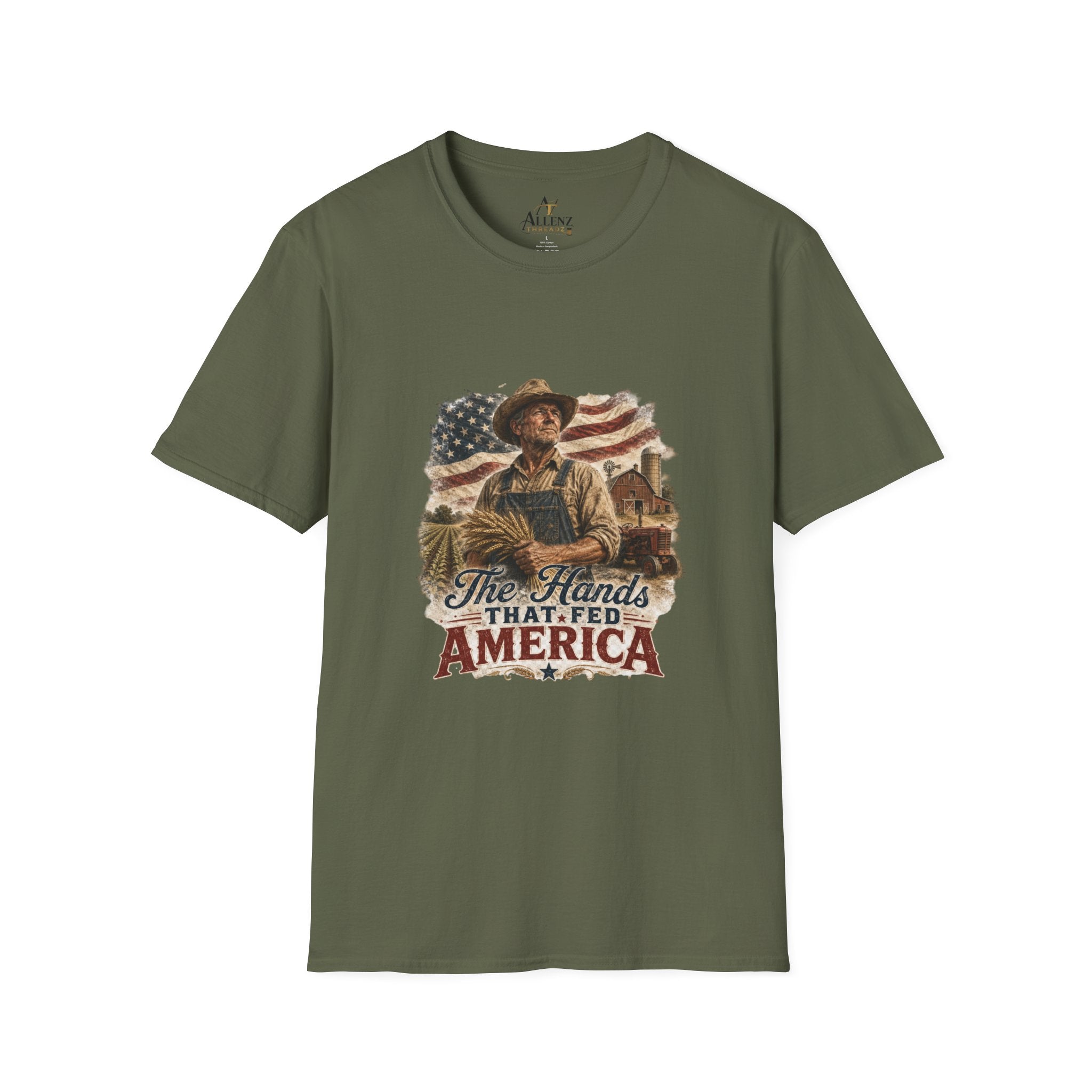 The Hands that fed America Unisex Softstyle T-Shirt