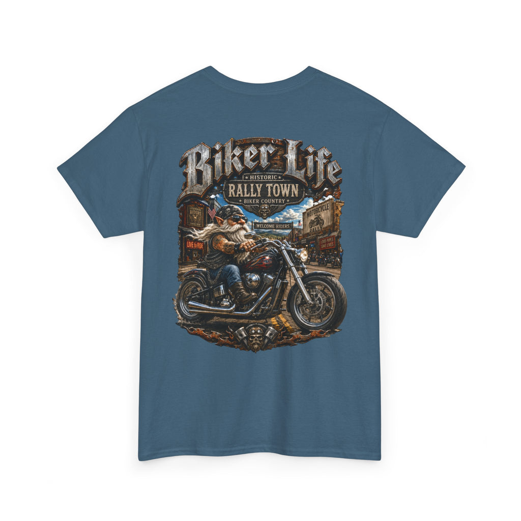 Gnome Biker Life Unisex Heavy Cotton Tee