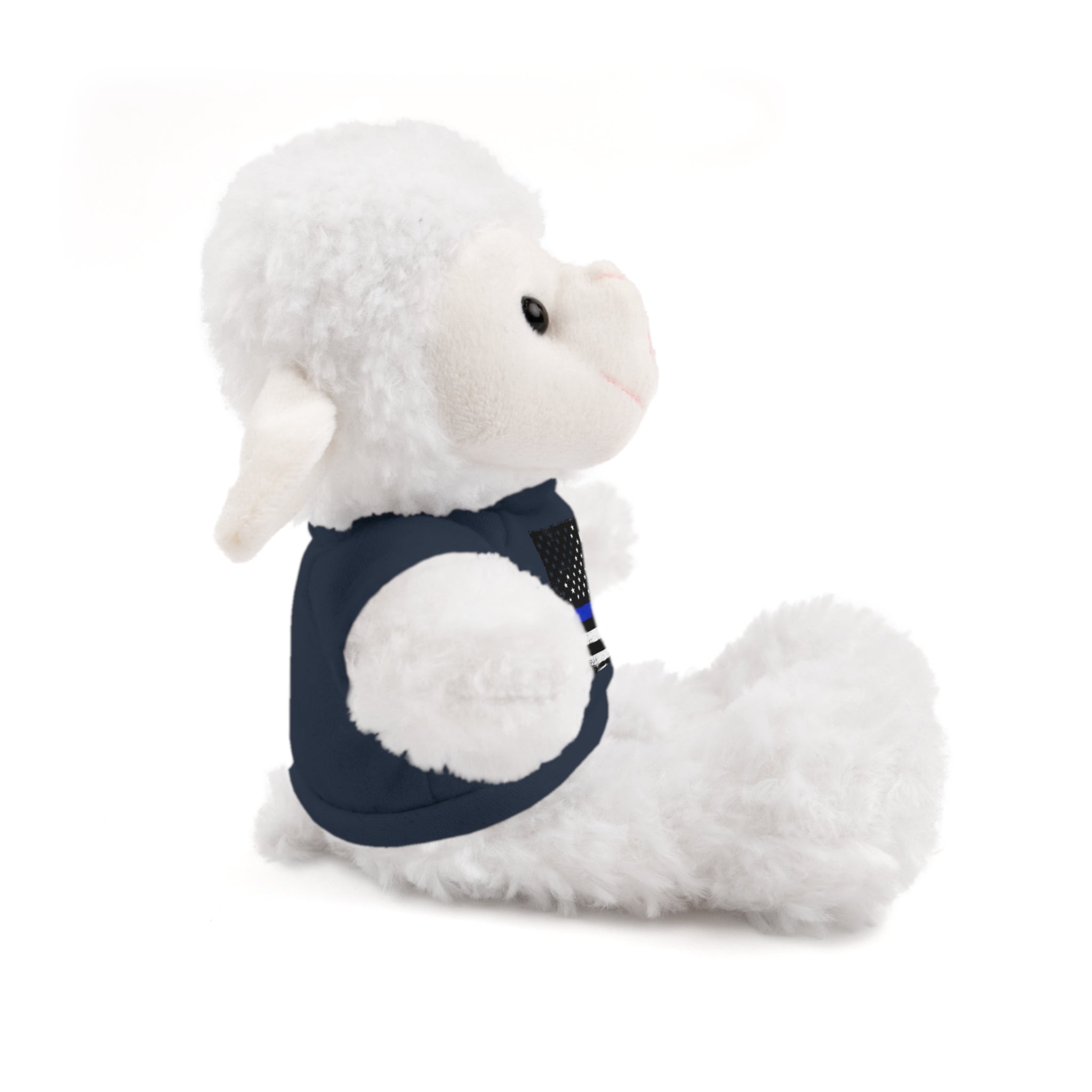 Kids Stuffed Animal with Thin Blue line flag Tee